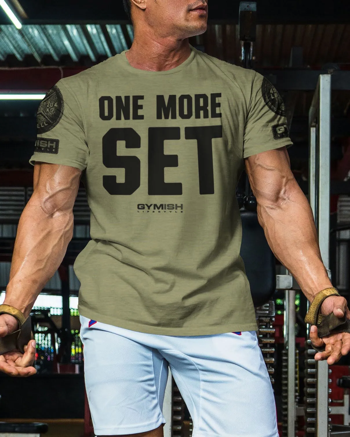018. One More Set Funny Motivational Workout Gym T-Shirt for Men