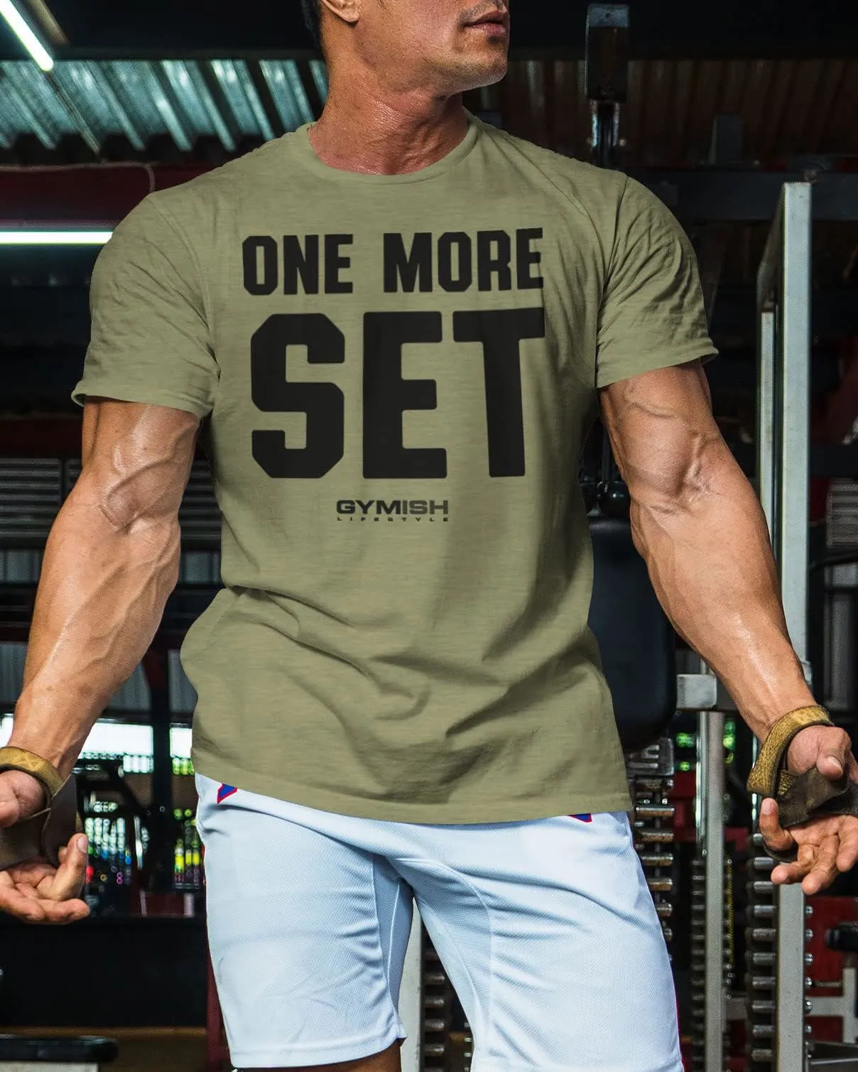 018. One More Set Funny Motivational Workout Gym T-Shirt for Men