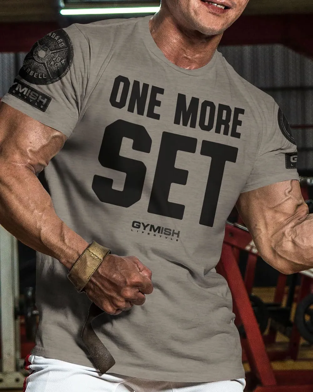 018. One More Set Funny Motivational Workout Gym T-Shirt for Men
