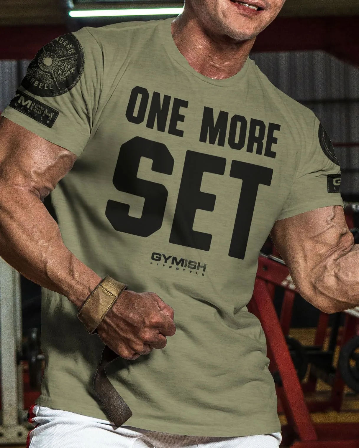 018. One More Set Funny Motivational Workout Gym T-Shirt for Men