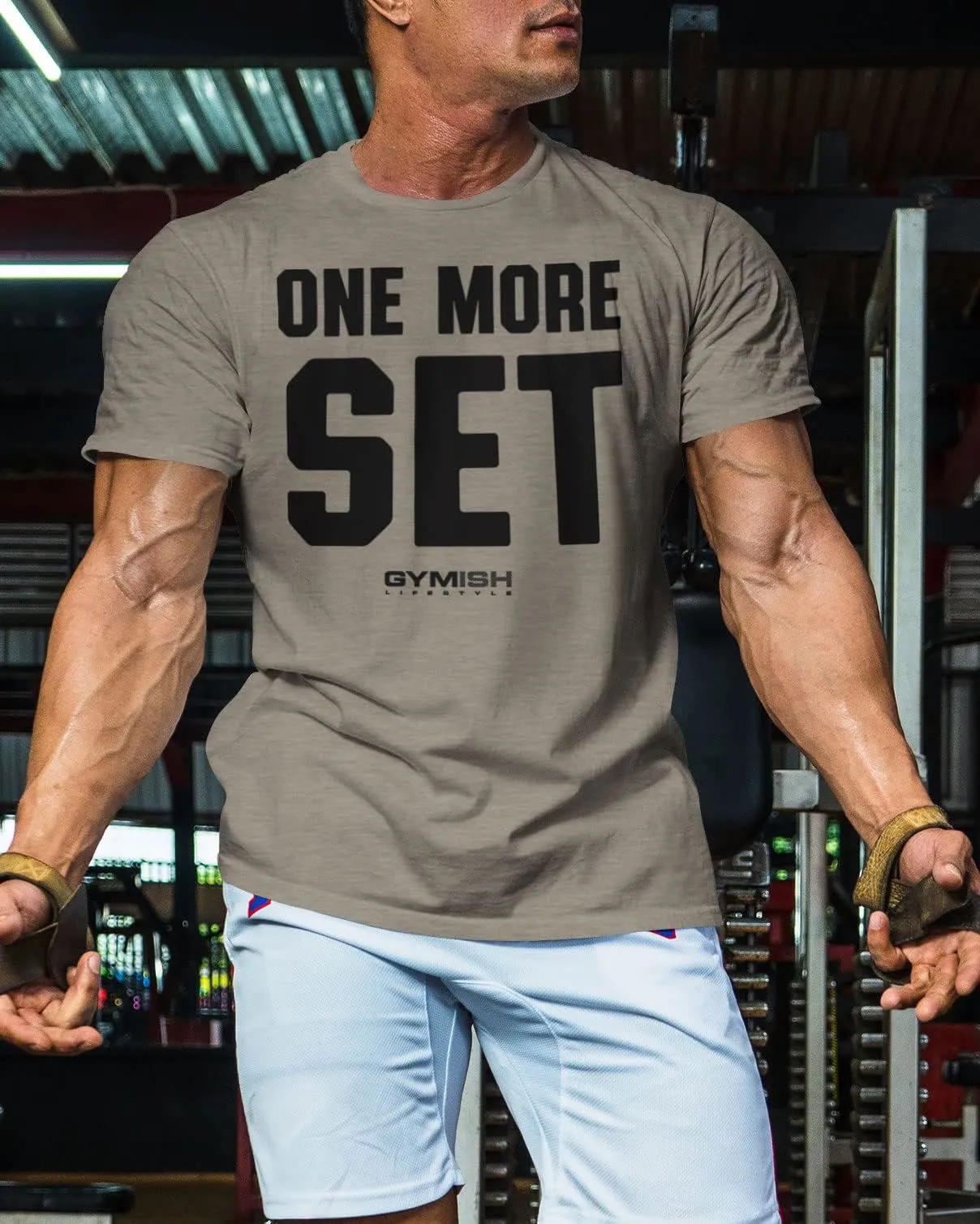 018. One More Set Funny Motivational Workout Gym T-Shirt for Men