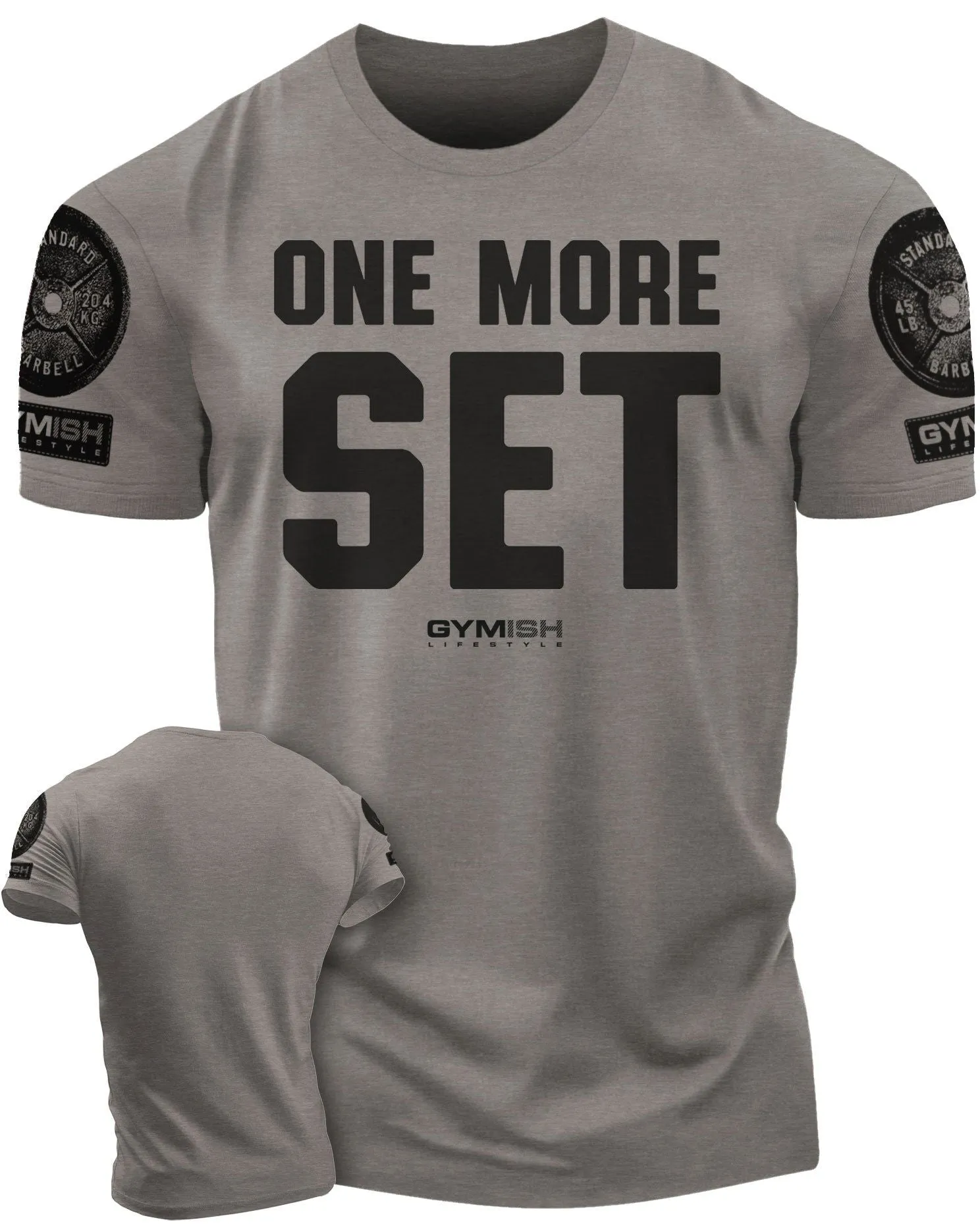 018. One More Set Funny Motivational Workout Gym T-Shirt for Men