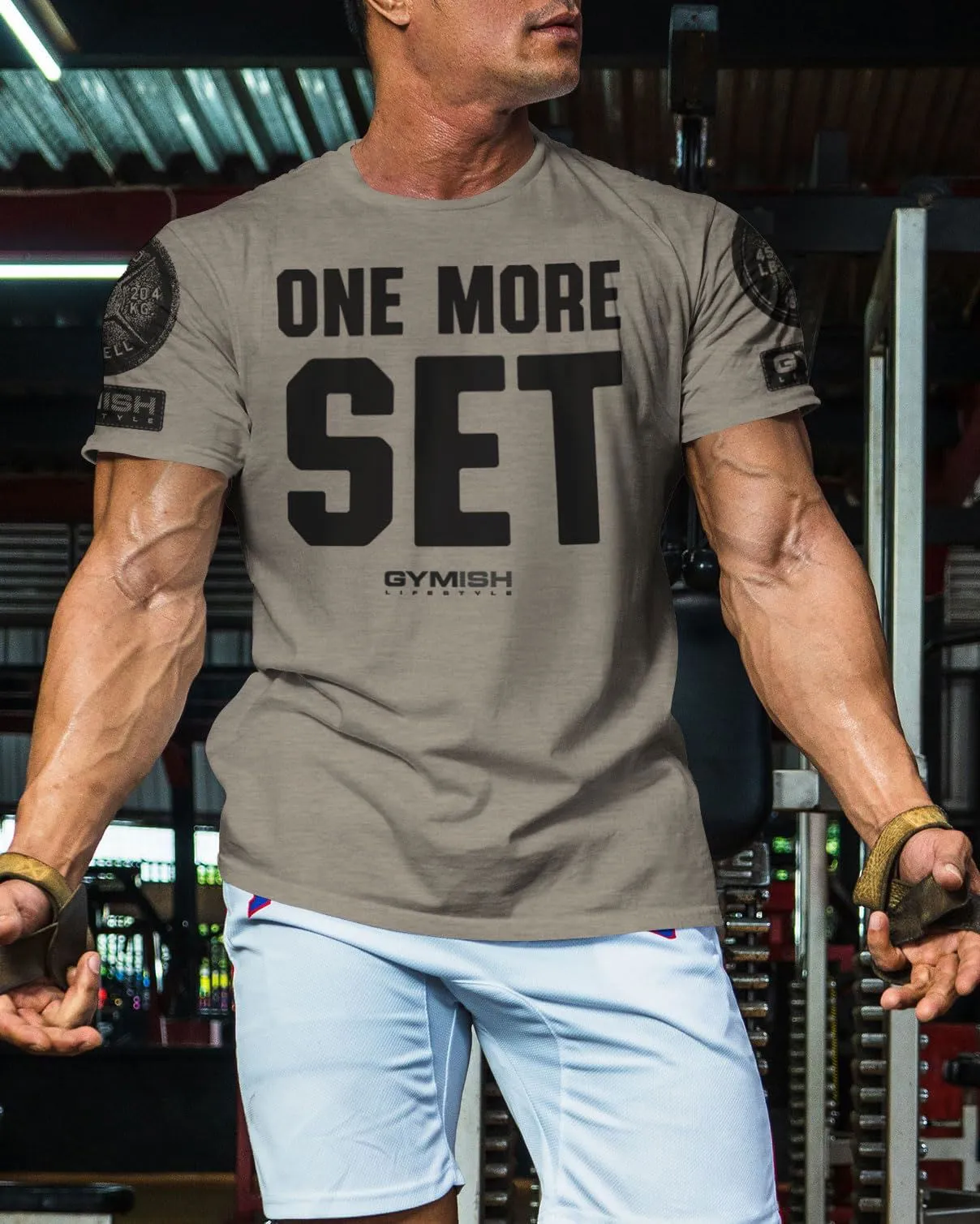 018. One More Set Funny Motivational Workout Gym T-Shirt for Men