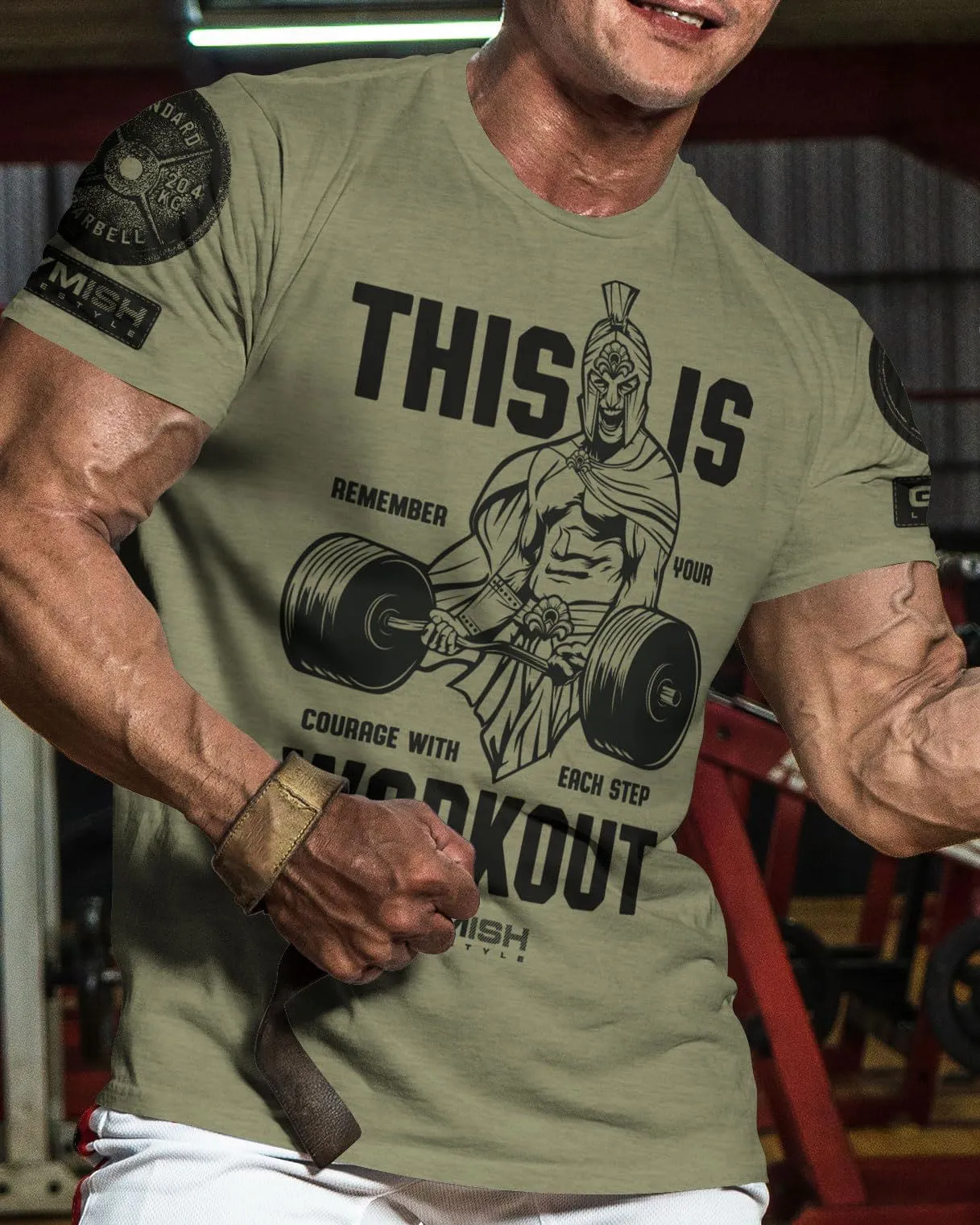 026. Spartan Gym Funny Motivational Workout Gym T-Shirt for Men