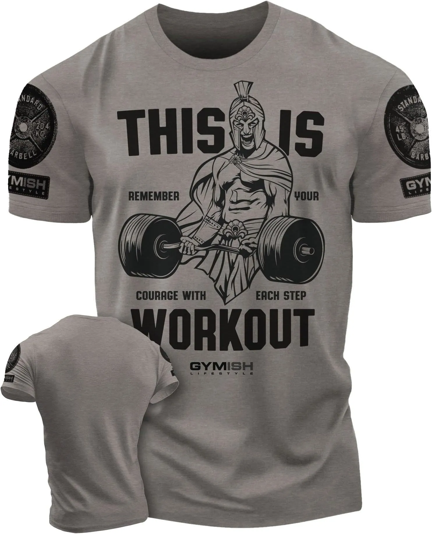 026. Spartan Gym Funny Motivational Workout Gym T-Shirt for Men