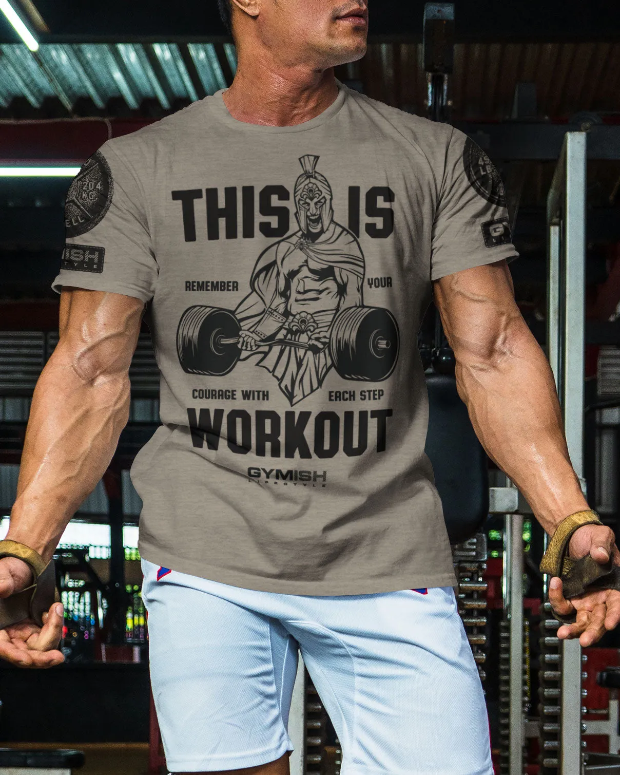 026. Spartan Gym Funny Motivational Workout Gym T-Shirt for Men