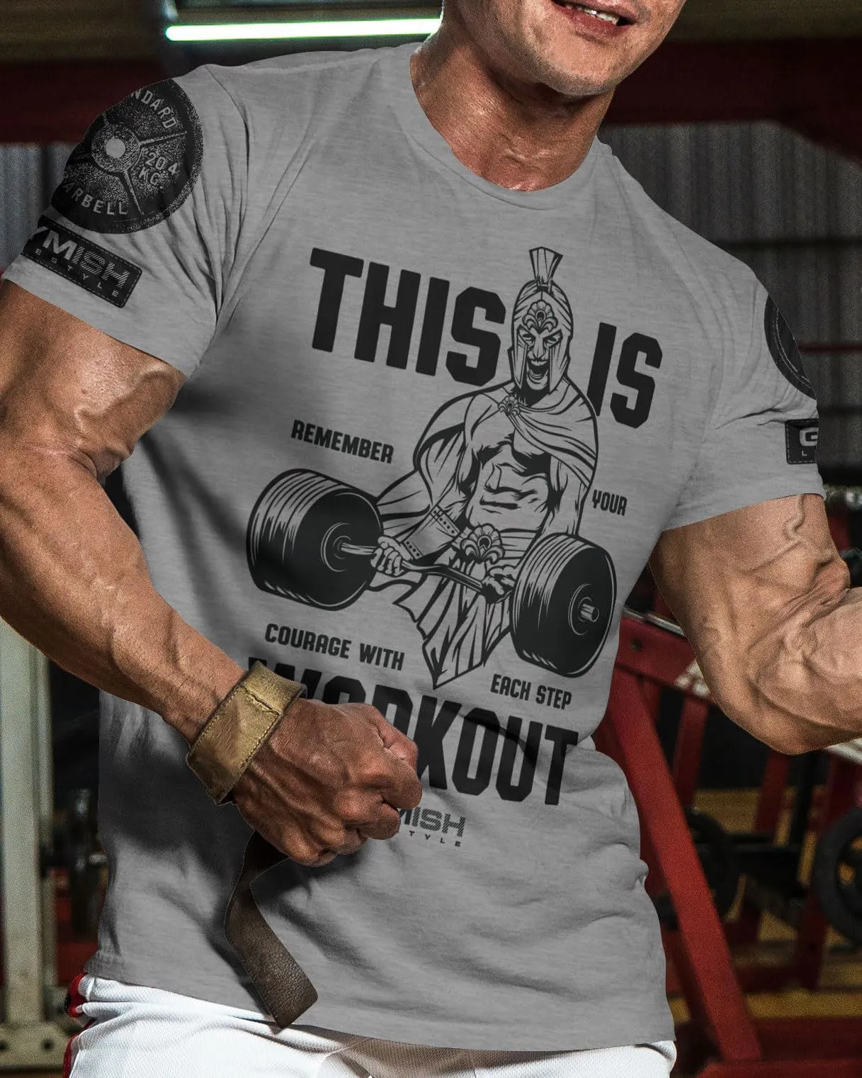 026. Spartan Gym Funny Motivational Workout Gym T-Shirt for Men