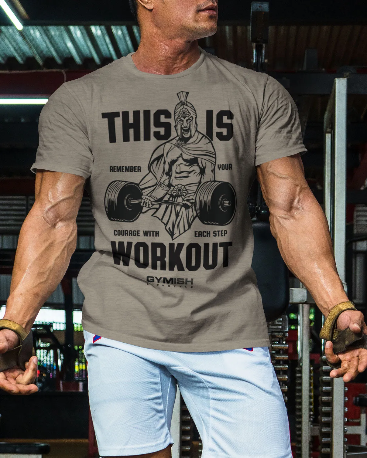 026. Spartan Gym Funny Motivational Workout Gym T-Shirt for Men