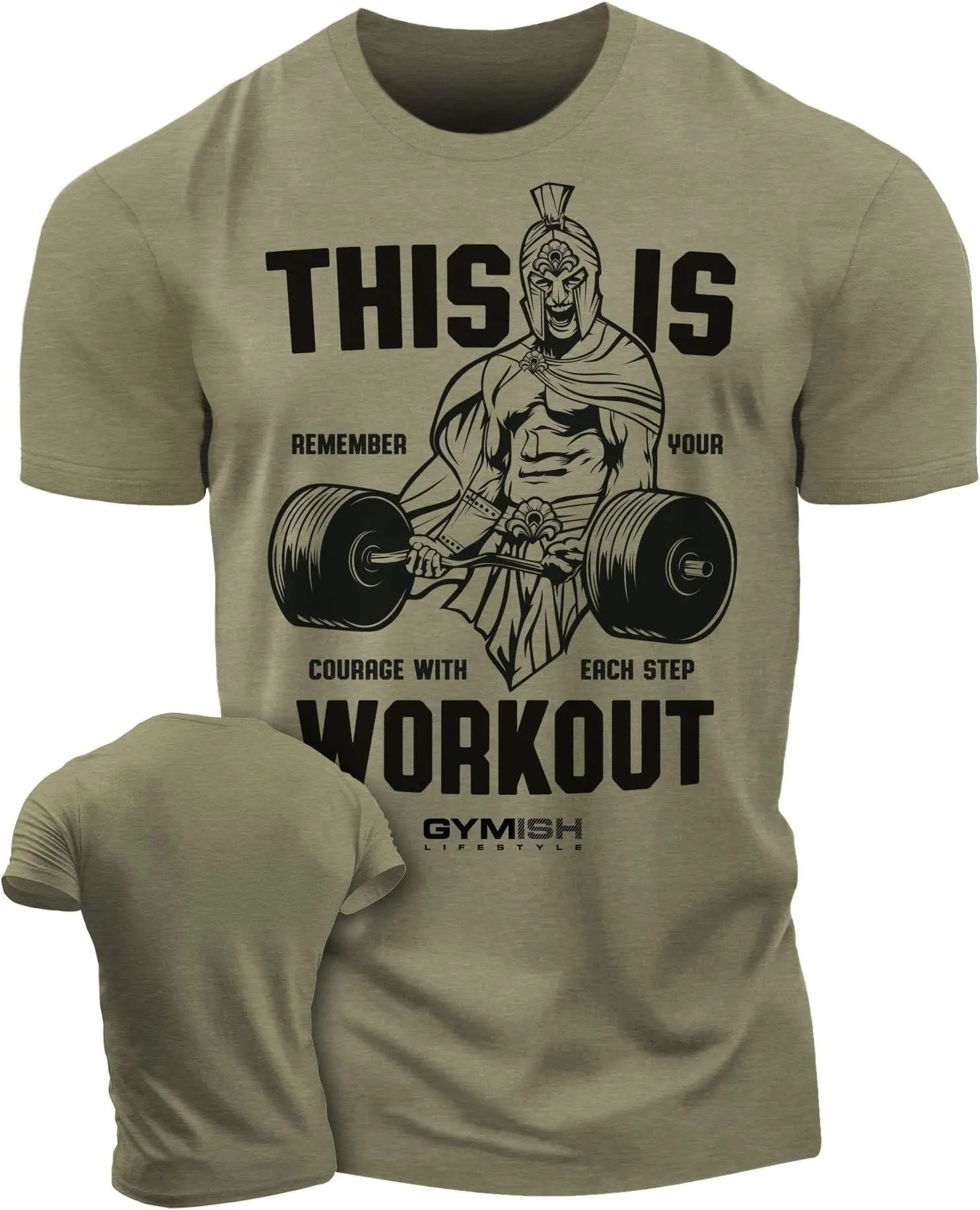 026. Spartan Gym Funny Motivational Workout Gym T-Shirt for Men
