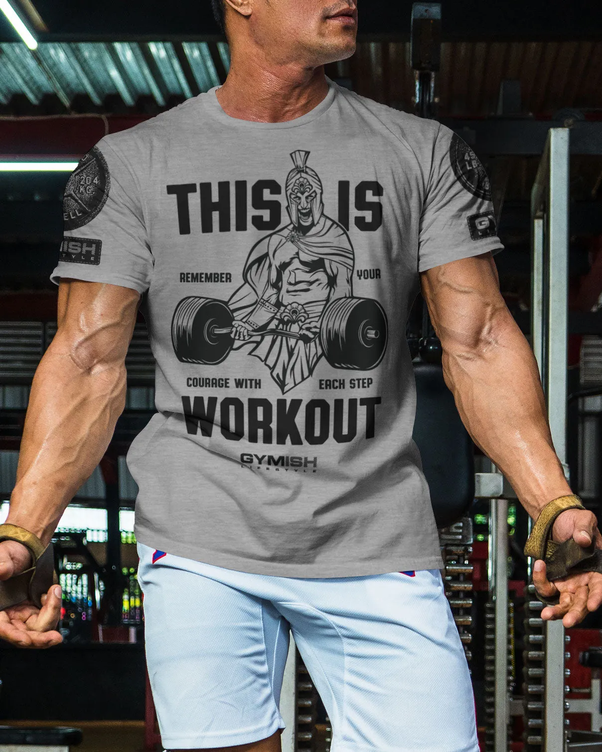 026. Spartan Gym Funny Motivational Workout Gym T-Shirt for Men