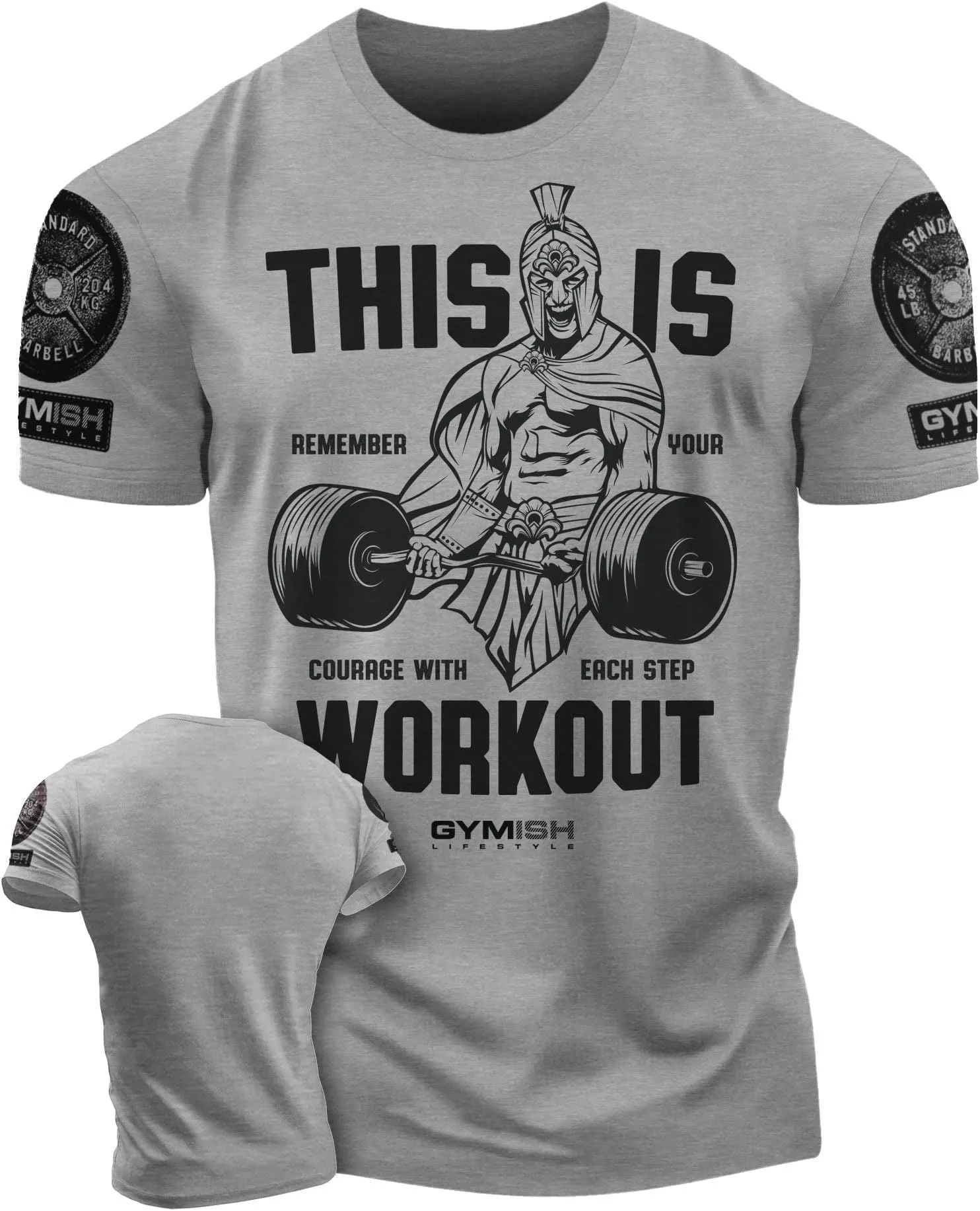 026. Spartan Gym Funny Motivational Workout Gym T-Shirt for Men