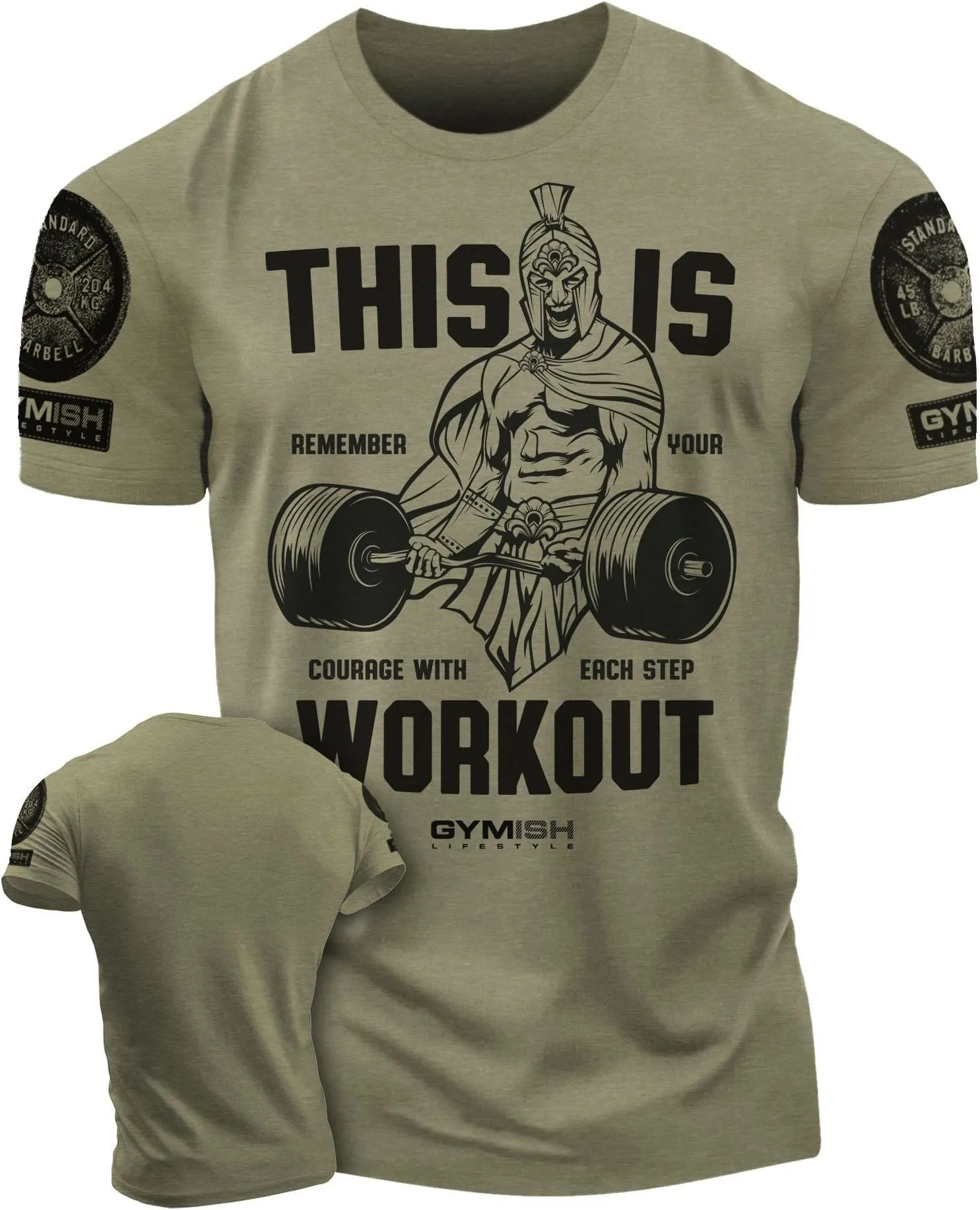 026. Spartan Gym Funny Motivational Workout Gym T-Shirt for Men