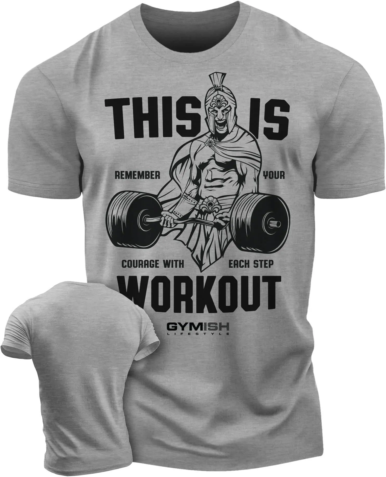 026. Spartan Gym Funny Motivational Workout Gym T-Shirt for Men
