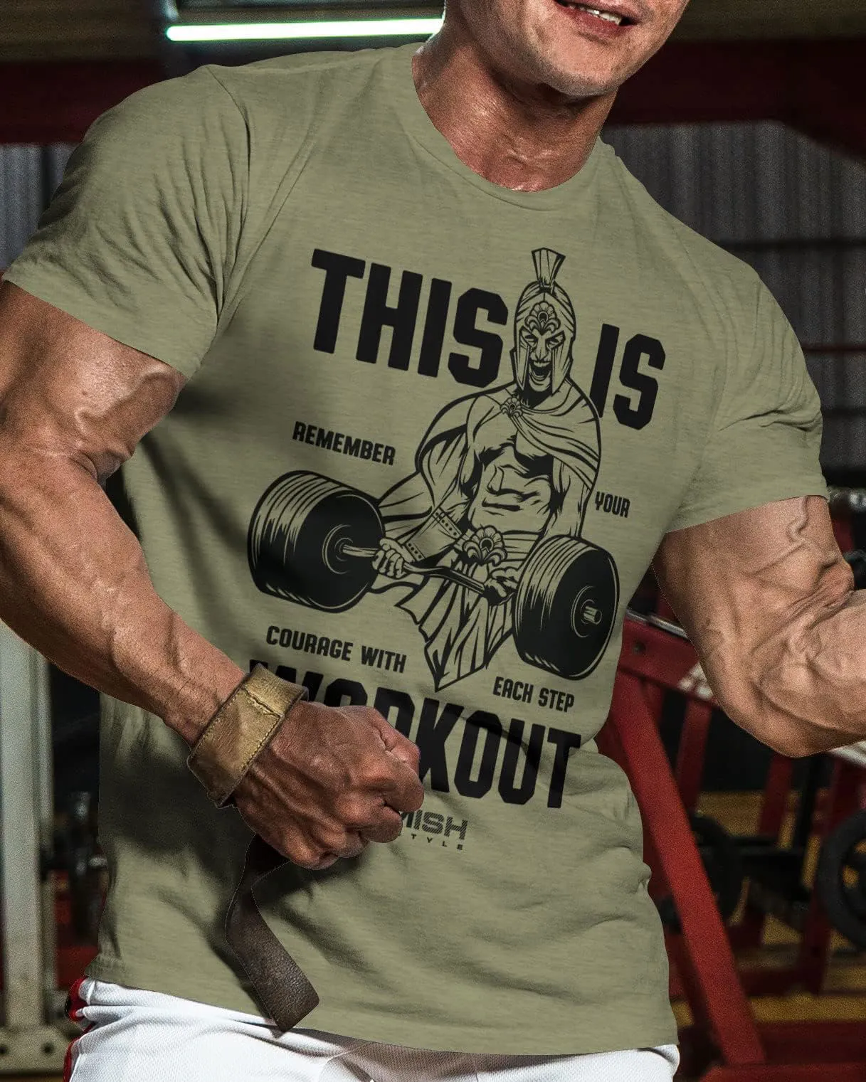 026. Spartan Gym Funny Motivational Workout Gym T-Shirt for Men