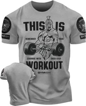 026. Spartan Gym Funny Motivational Workout Gym T-Shirt for Men