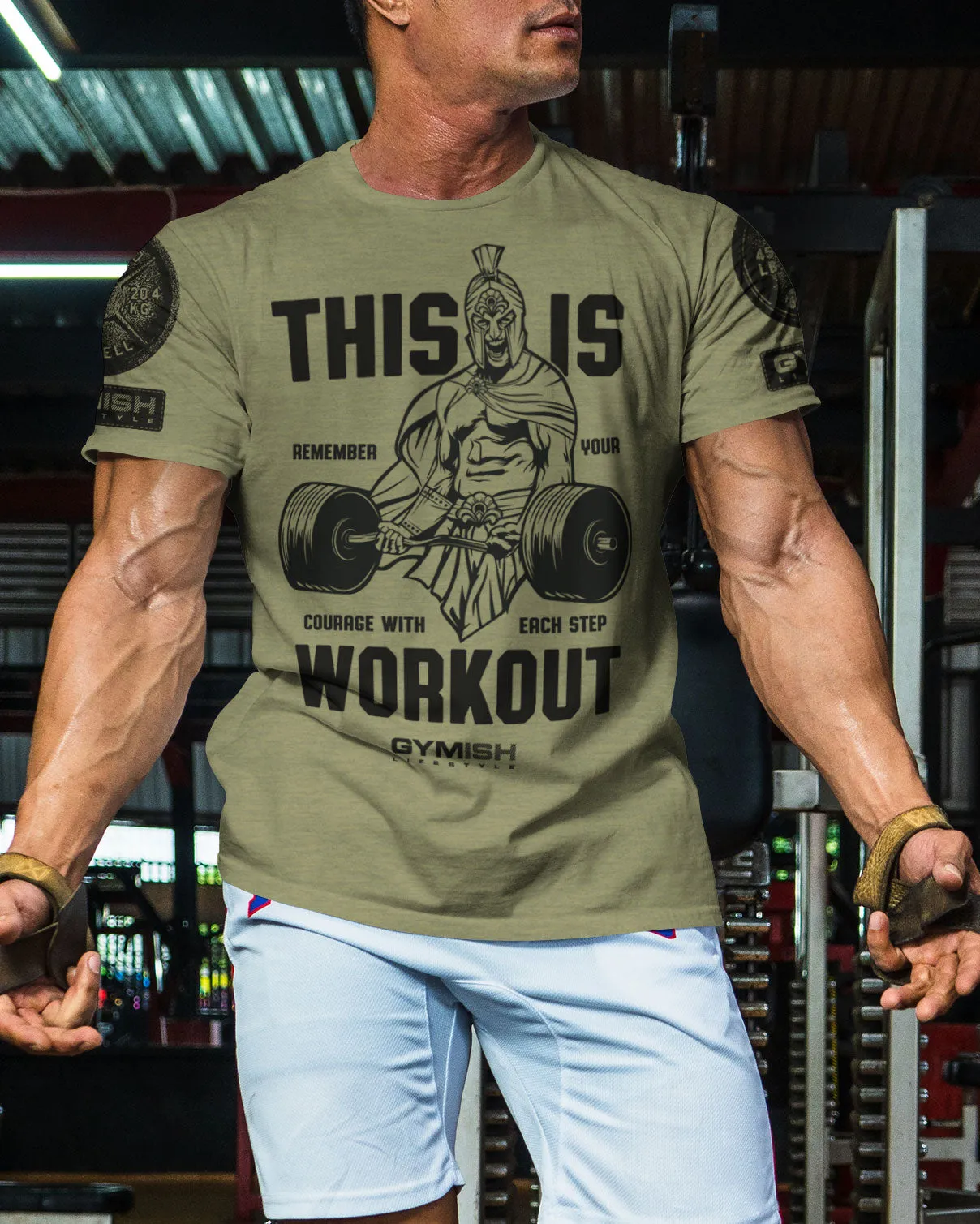 026. Spartan Gym Funny Motivational Workout Gym T-Shirt for Men