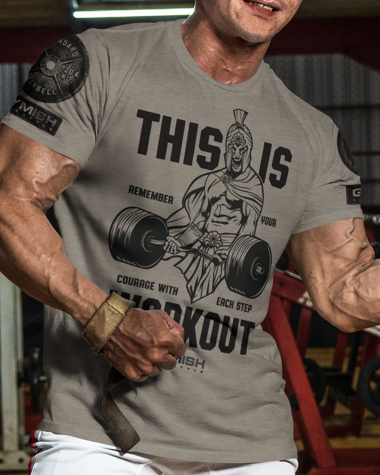 026. Spartan Gym Funny Motivational Workout Gym T-Shirt for Men