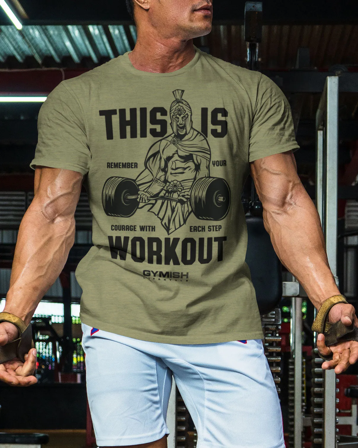 026. Spartan Gym Funny Motivational Workout Gym T-Shirt for Men