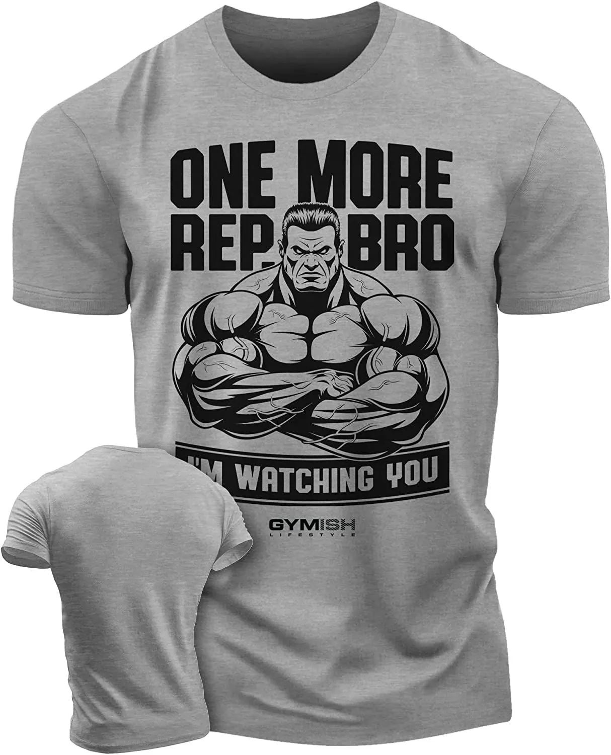 033. One More Rep, Bro! Funny Workout T-Shirt for Men
