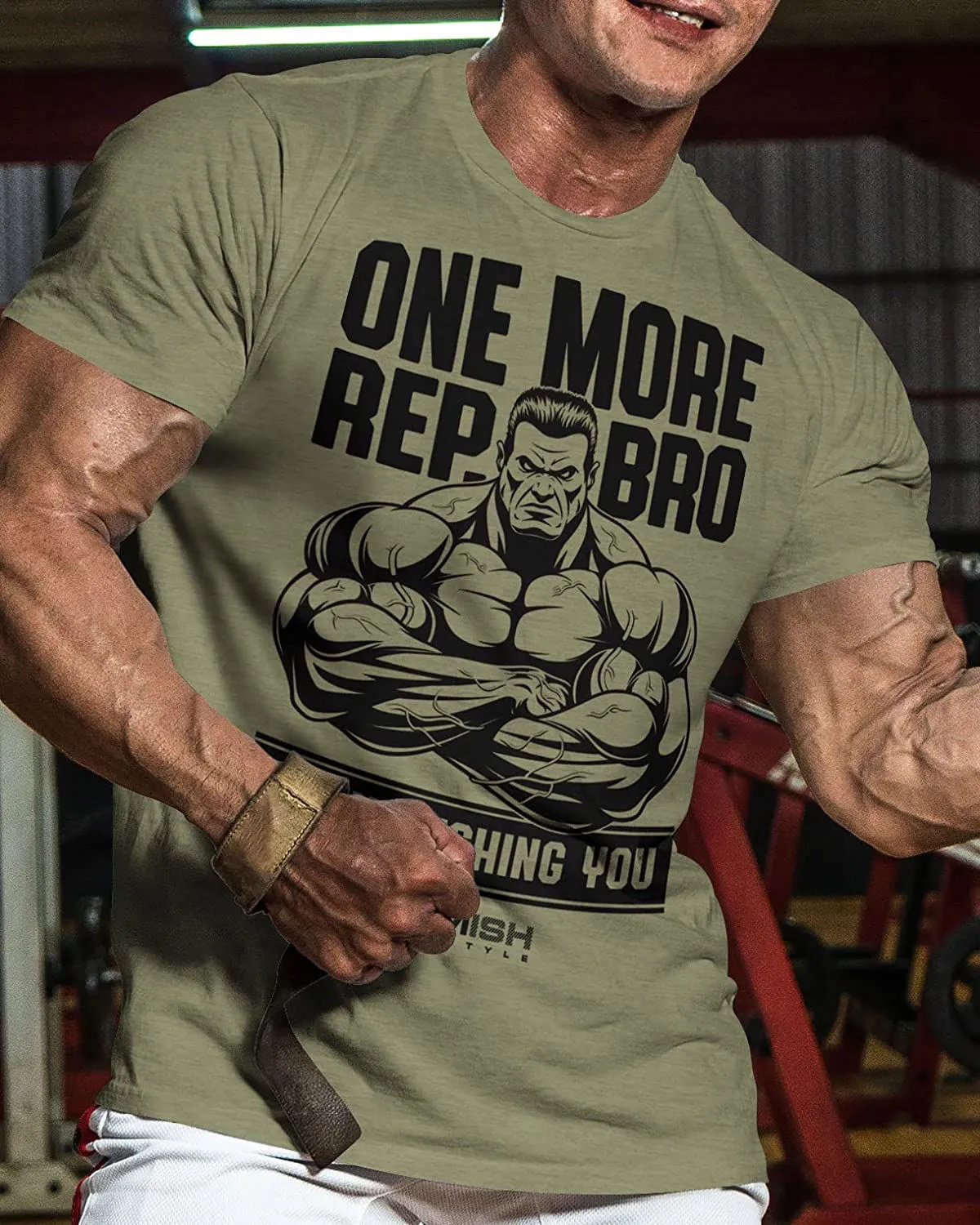 033. One More Rep, Bro! Funny Workout T-Shirt for Men