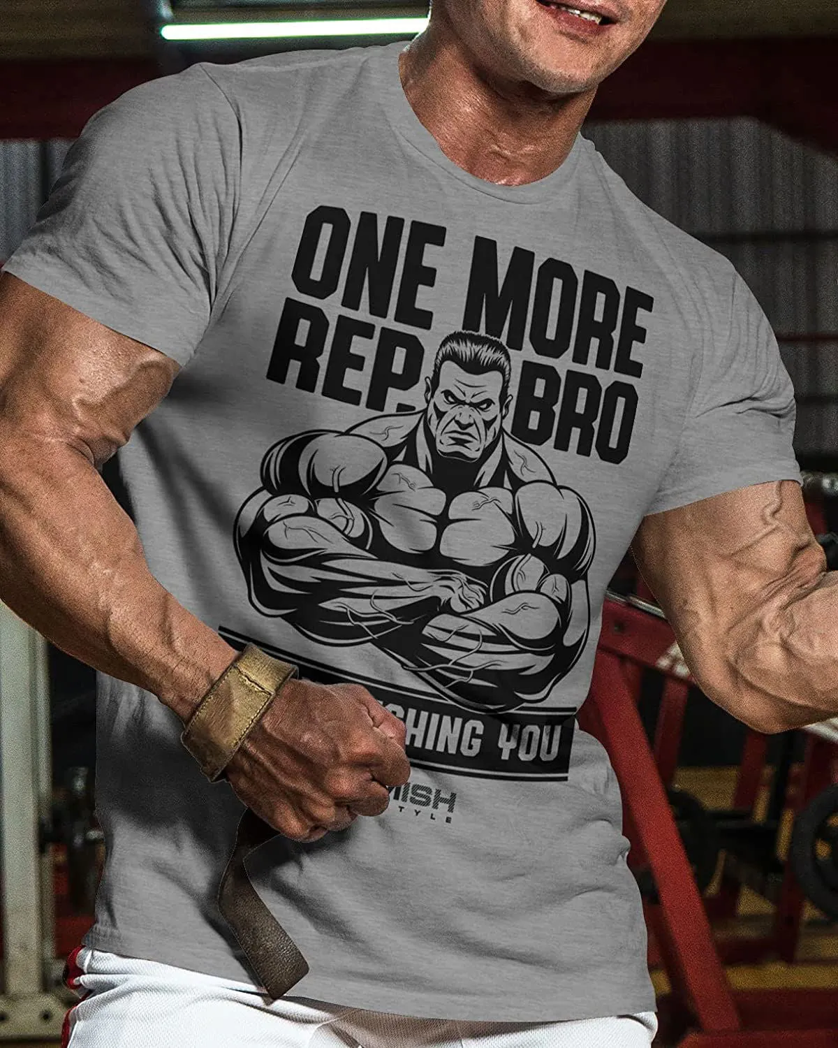 033. One More Rep, Bro! Funny Workout T-Shirt for Men