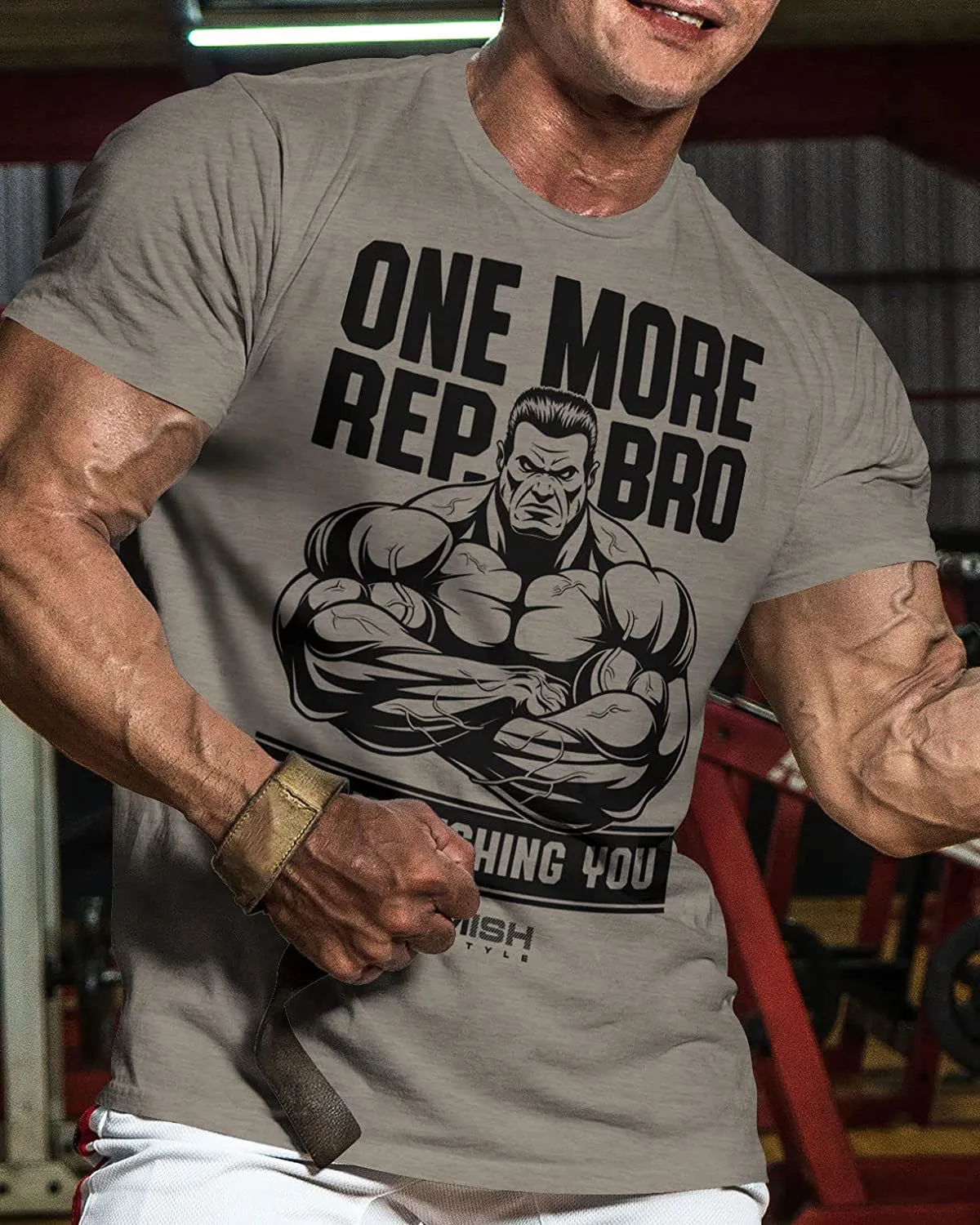 033. One More Rep, Bro! Funny Workout T-Shirt for Men