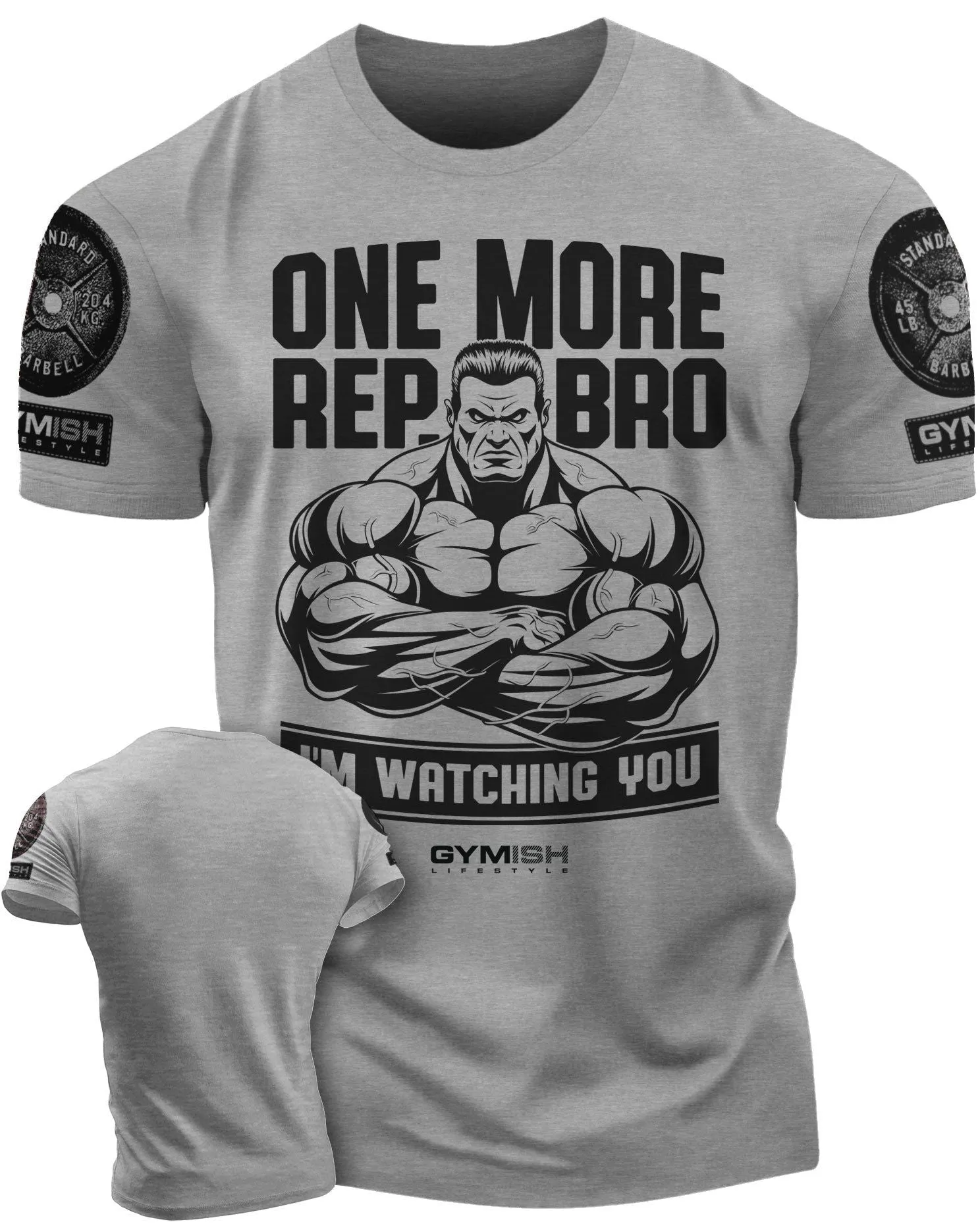 033. One More Rep, Bro! Funny Workout T-Shirt for Men