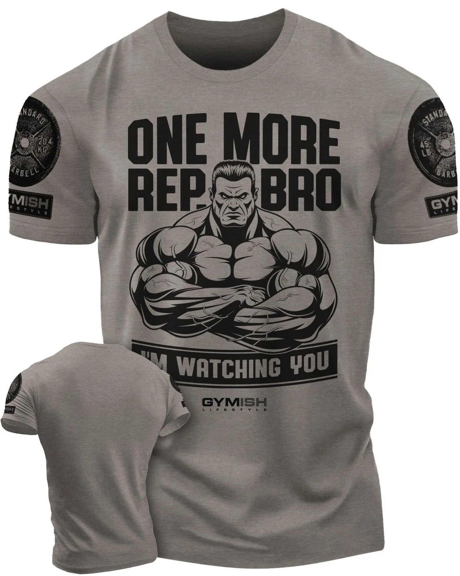 033. One More Rep, Bro! Funny Workout T-Shirt for Men