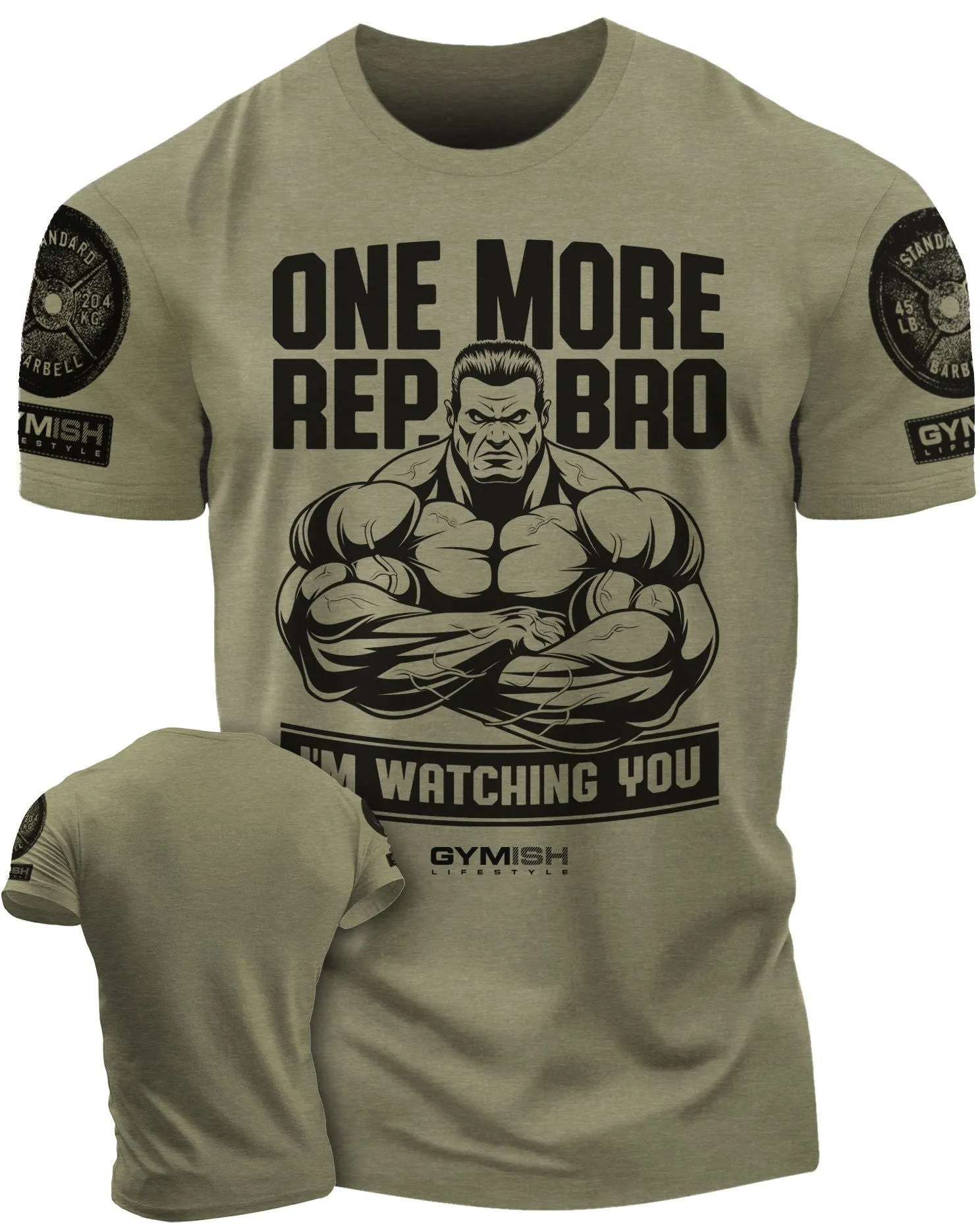 033. One More Rep, Bro! Funny Workout T-Shirt for Men