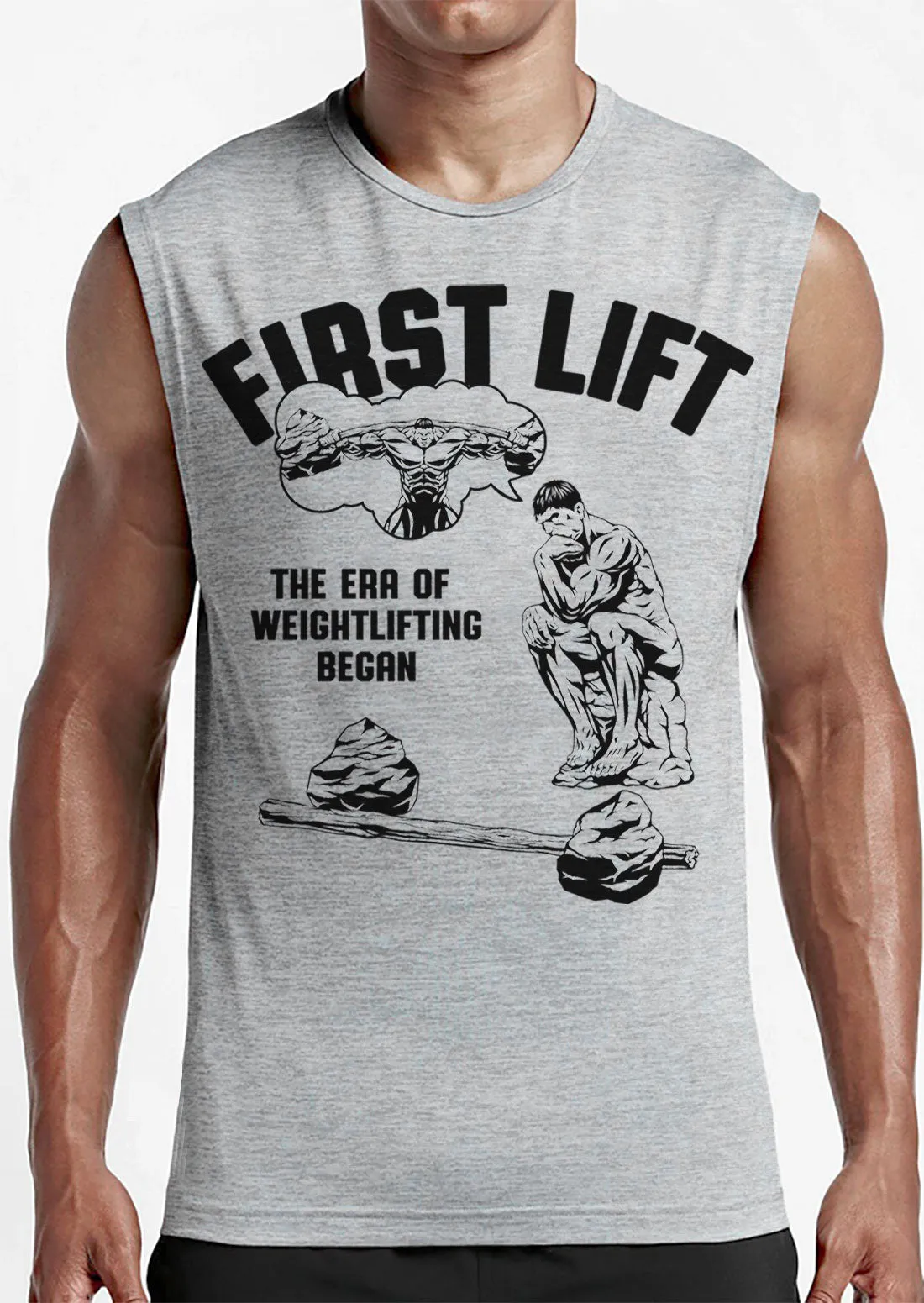 038. First Lift Workout Muscle Tank Top for Men