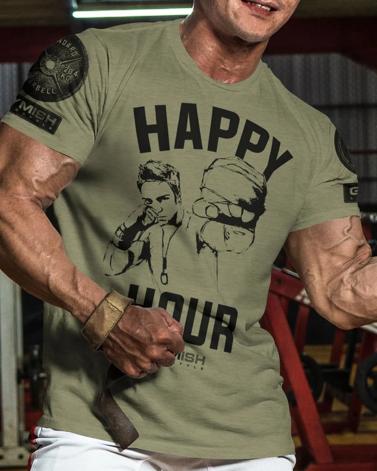 039. Kickboxer Funny Motivational Workout Gym T-Shirt for Men