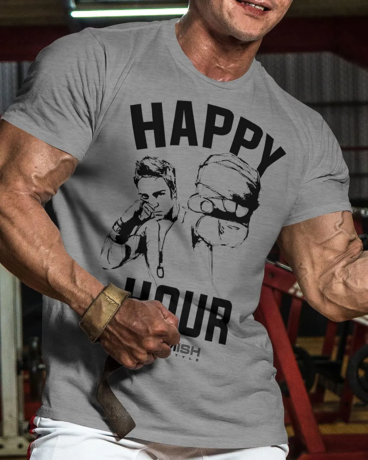 039. Kickboxer Funny Motivational Workout Gym T-Shirt for Men