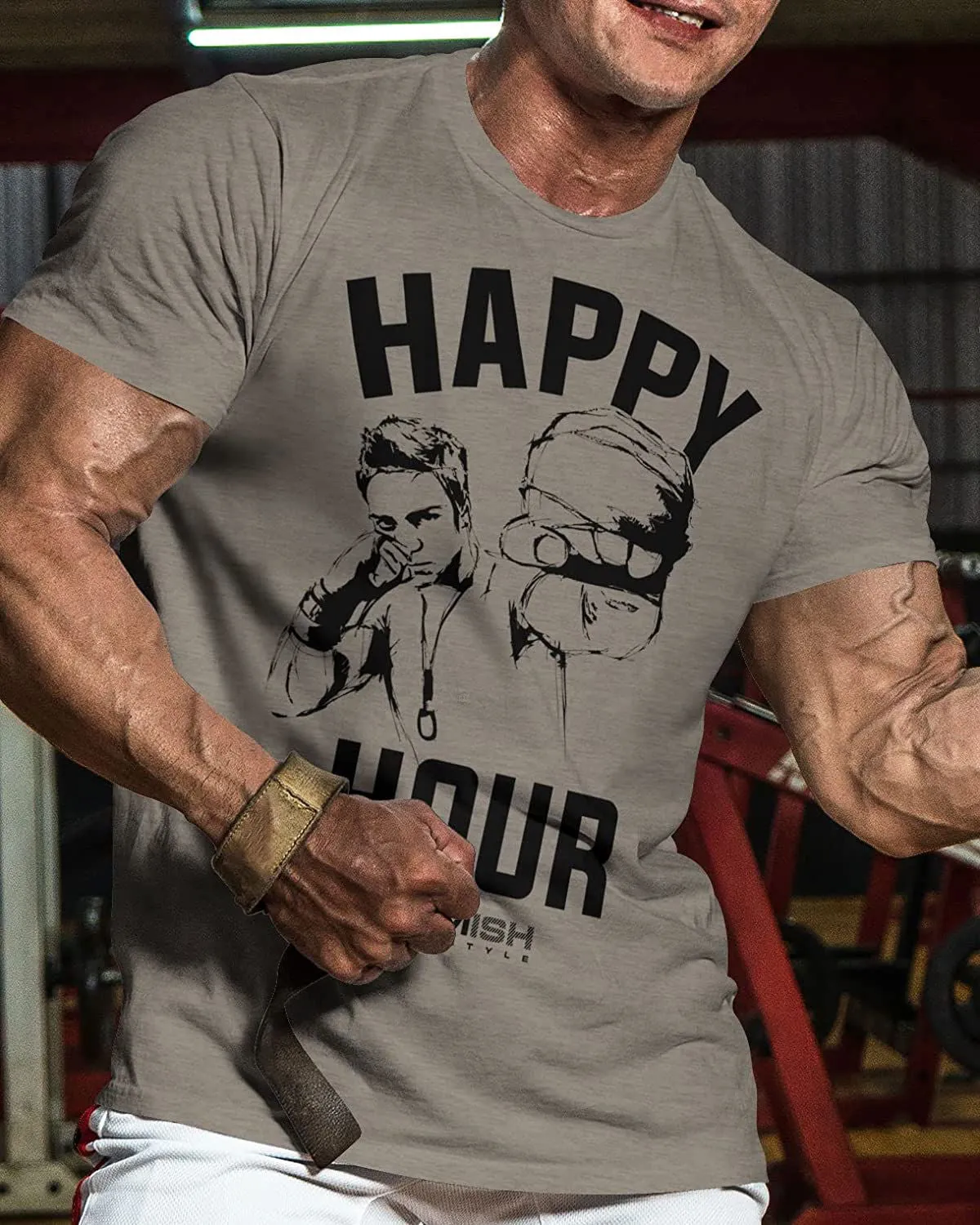 039. Kickboxer Funny Motivational Workout Gym T-Shirt for Men
