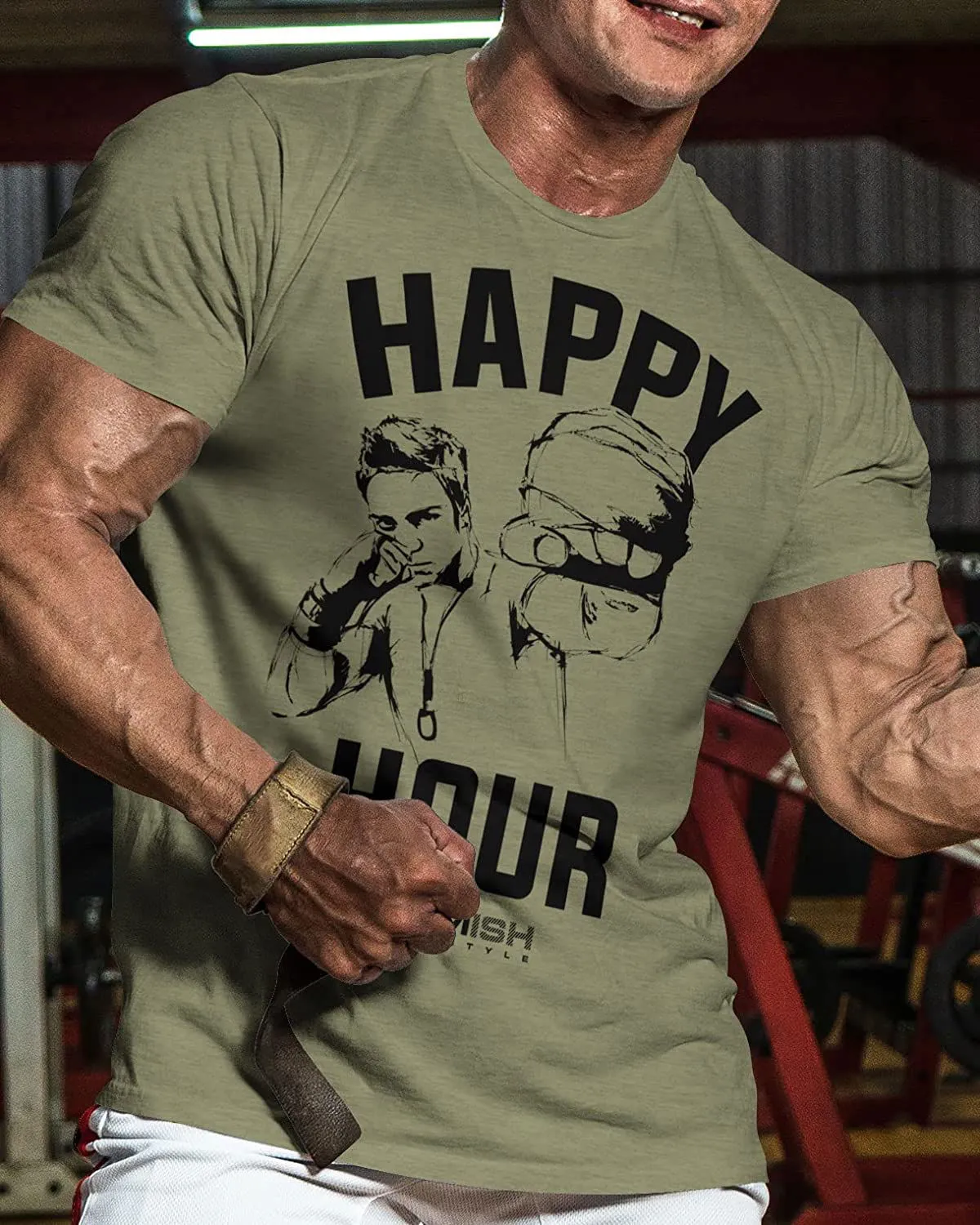 039. Kickboxer Funny Motivational Workout Gym T-Shirt for Men