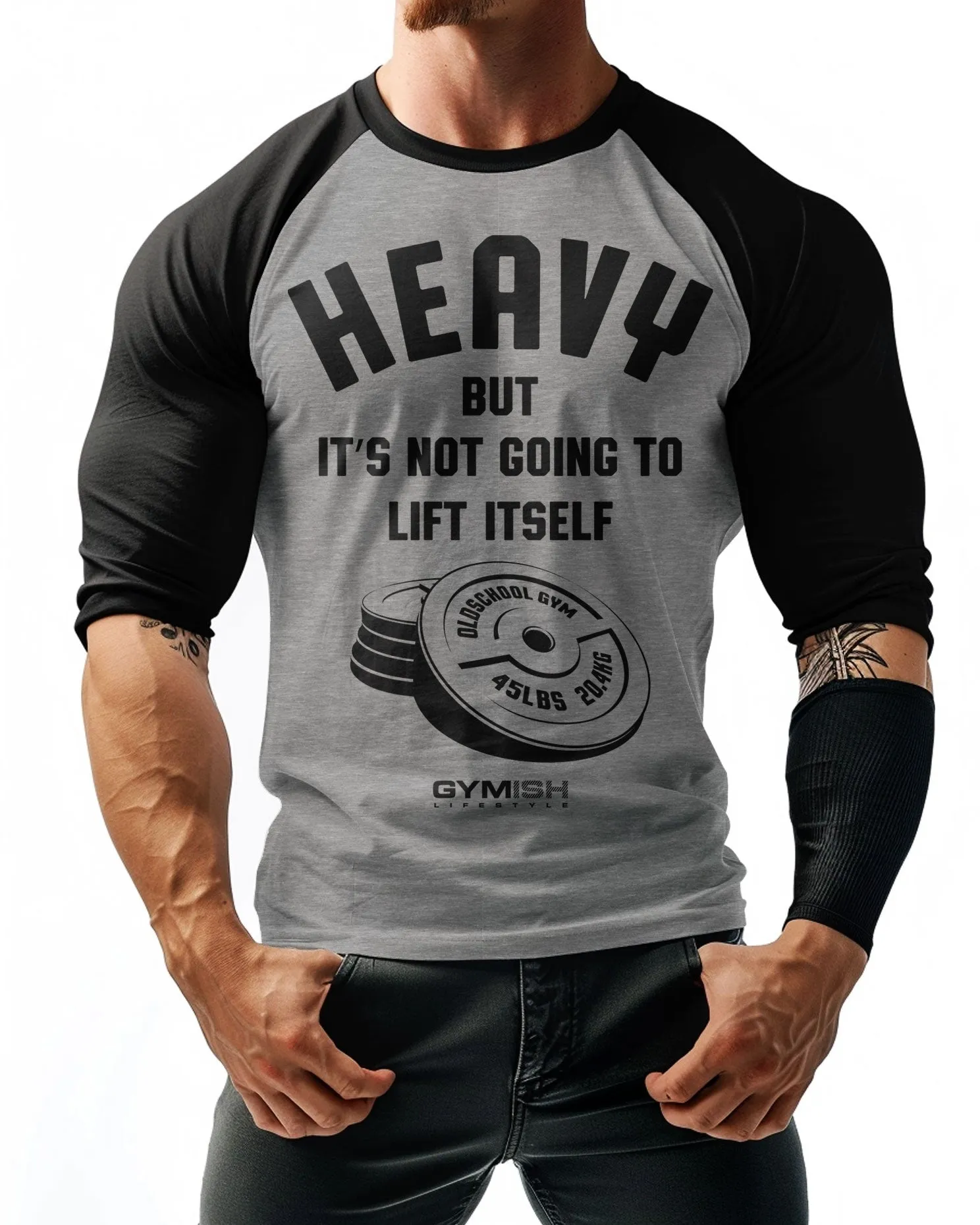 041. RAGLAN Heavy Lift Workout Gym T-Shirt for Men