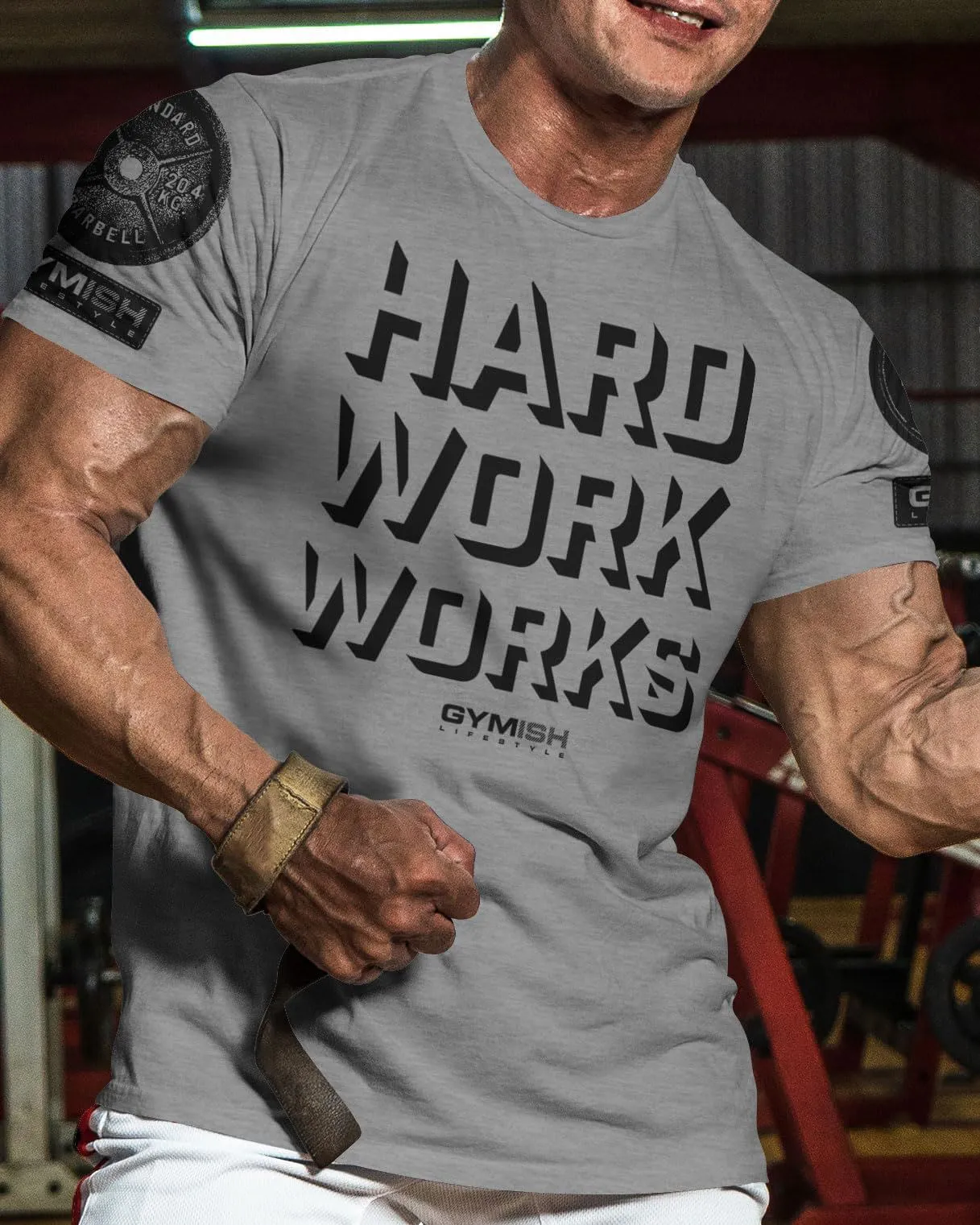 049. Hard Work Works Funny Motivational Gym T-Shirt for Men
