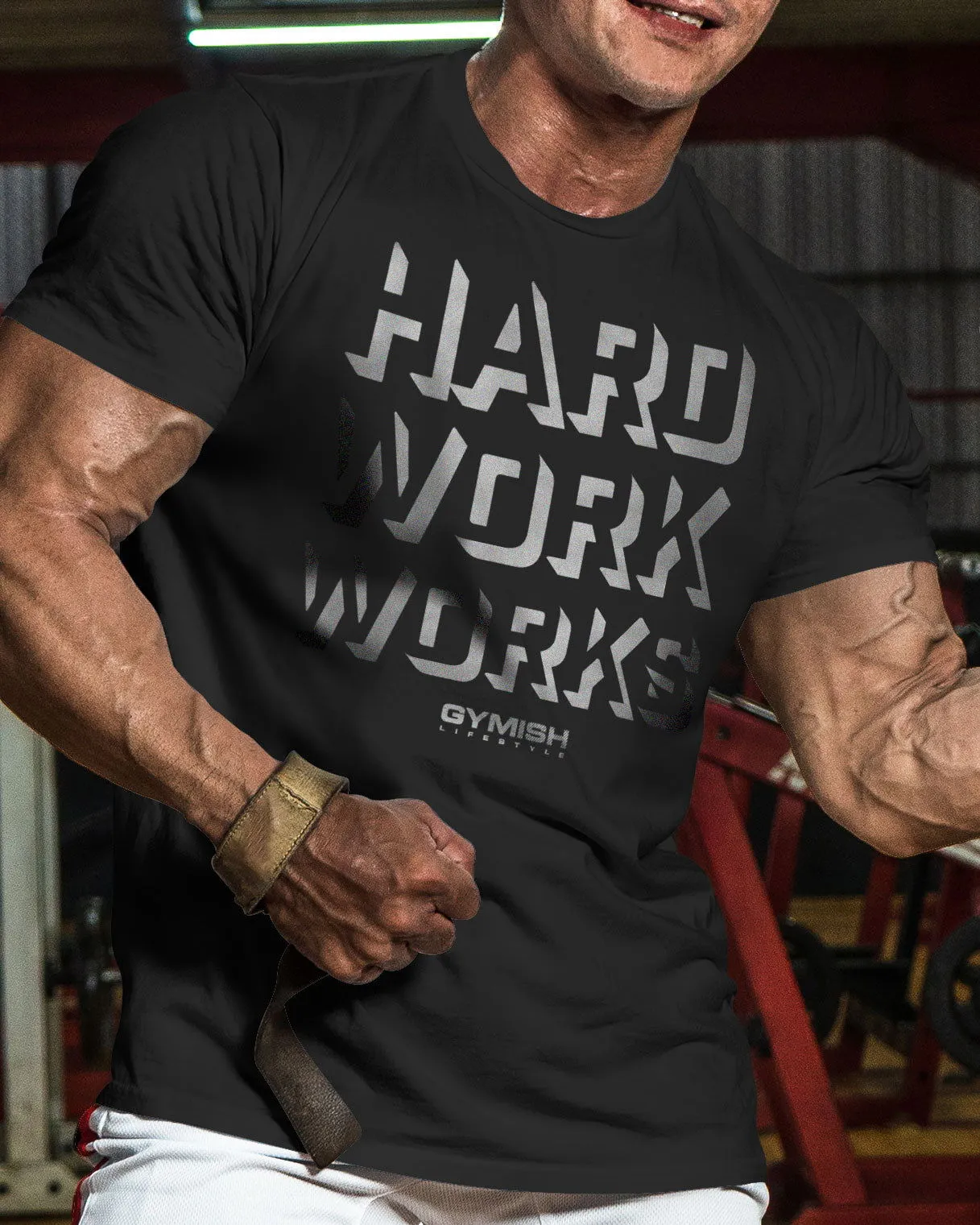 049. Hard Work Works Funny Motivational Gym T-Shirt for Men