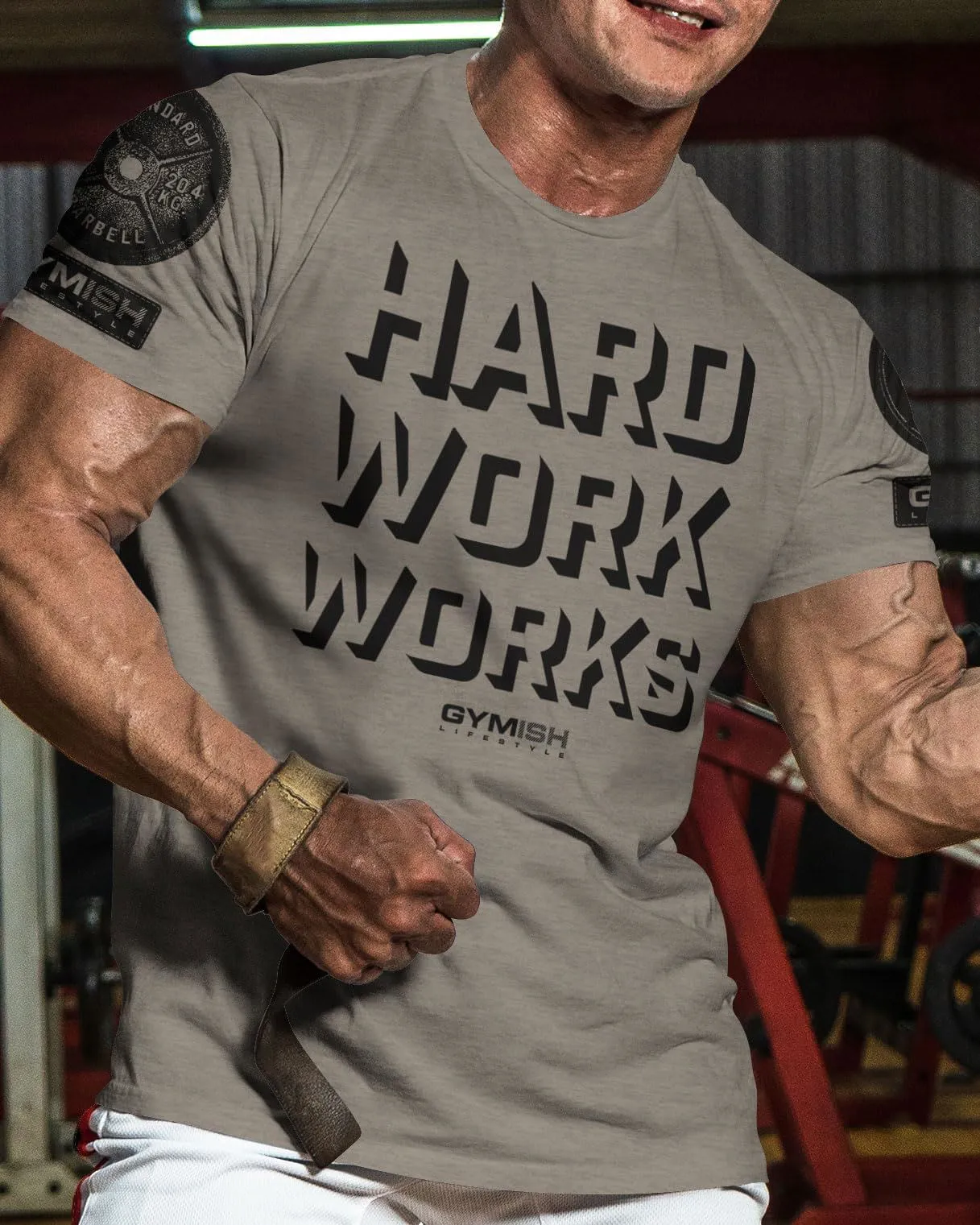 049. Hard Work Works Funny Motivational Gym T-Shirt for Men