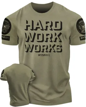 049. Hard Work Works Funny Motivational Gym T-Shirt for Men