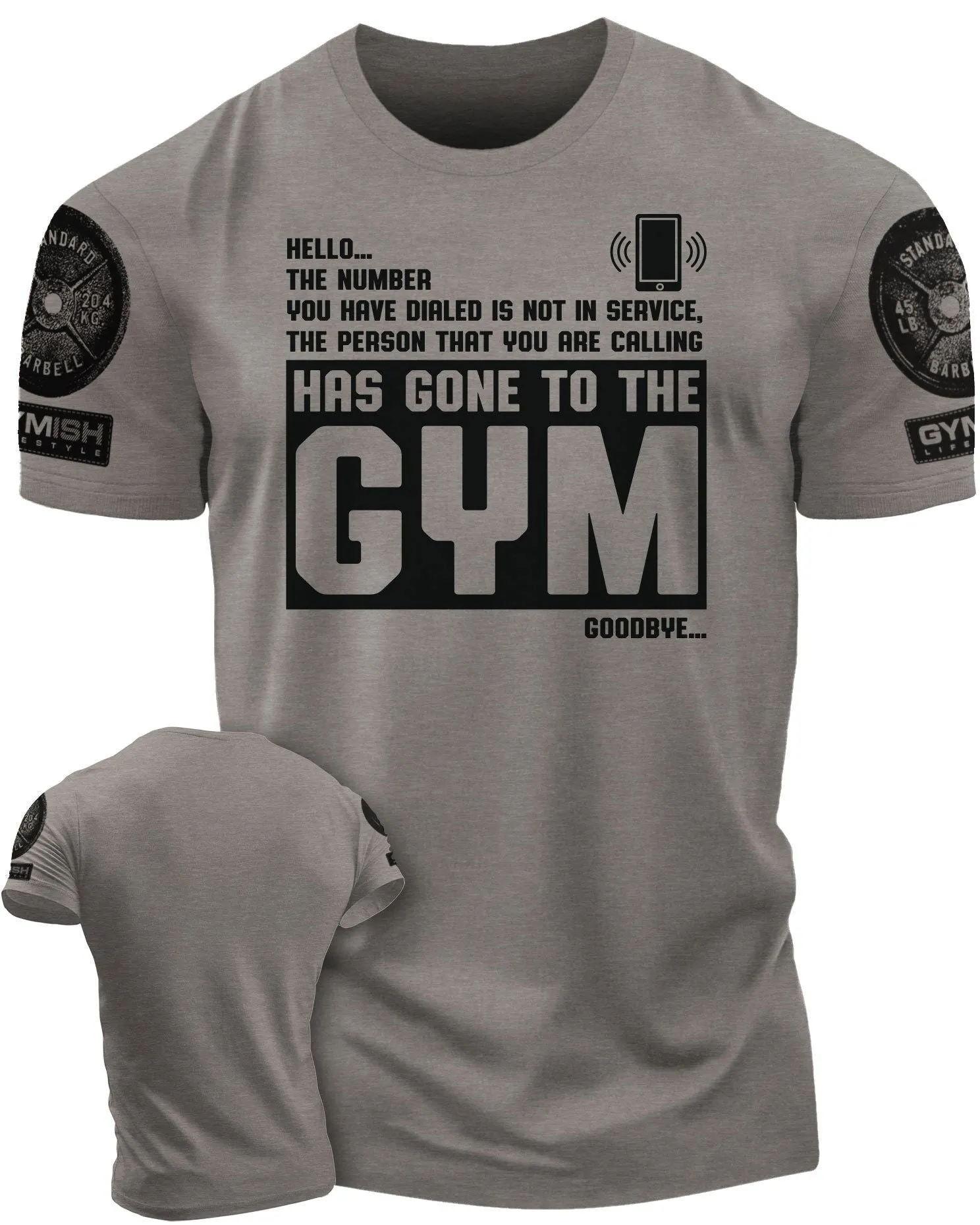 059. Hello... Goodbye Funny Motivational Workout Gym T-Shirt for Men