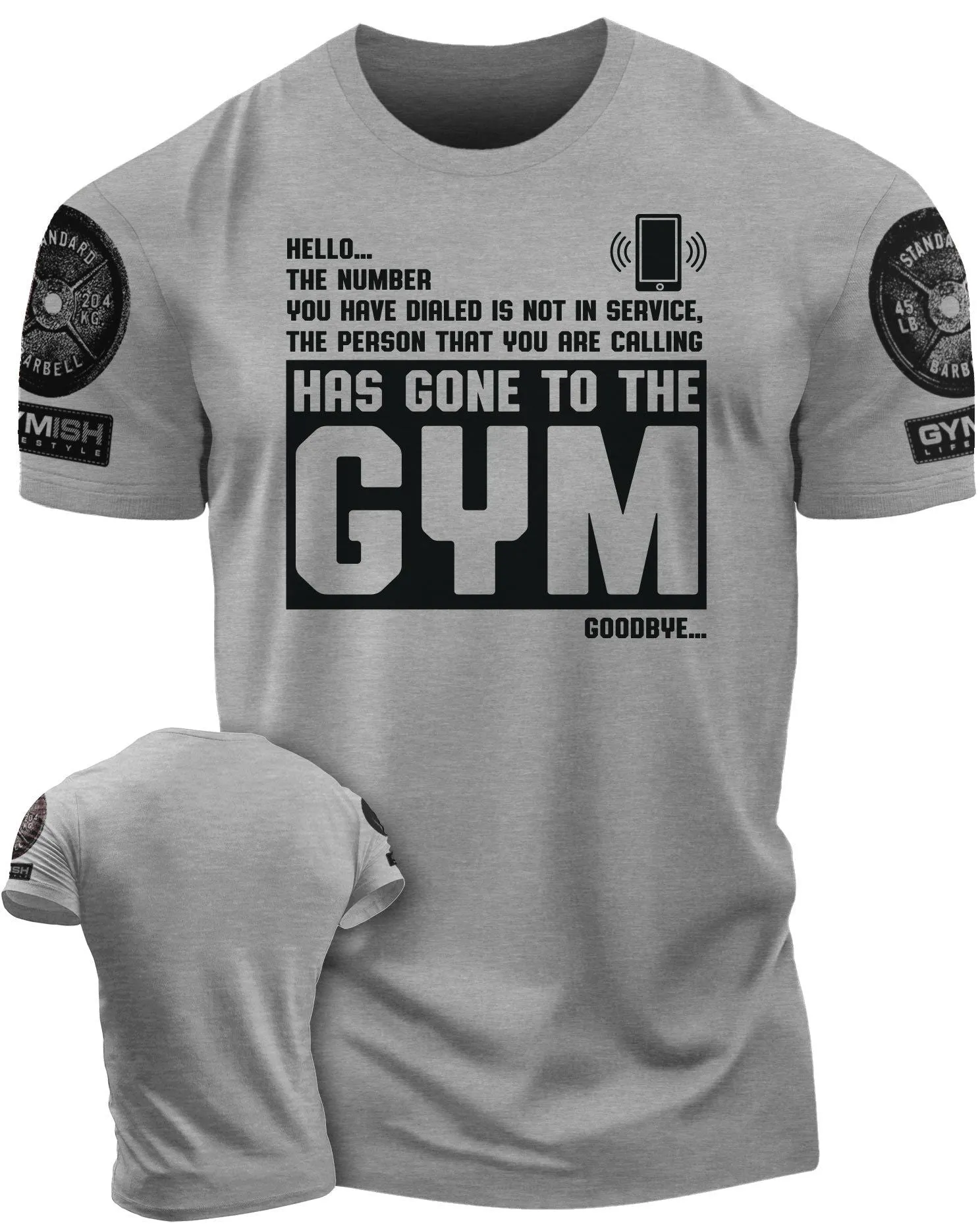 059. Hello... Goodbye Funny Motivational Workout Gym T-Shirt for Men