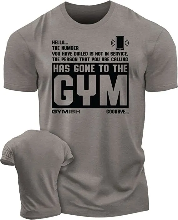 059. Hello... Goodbye Funny Motivational Workout Gym T-Shirt for Men