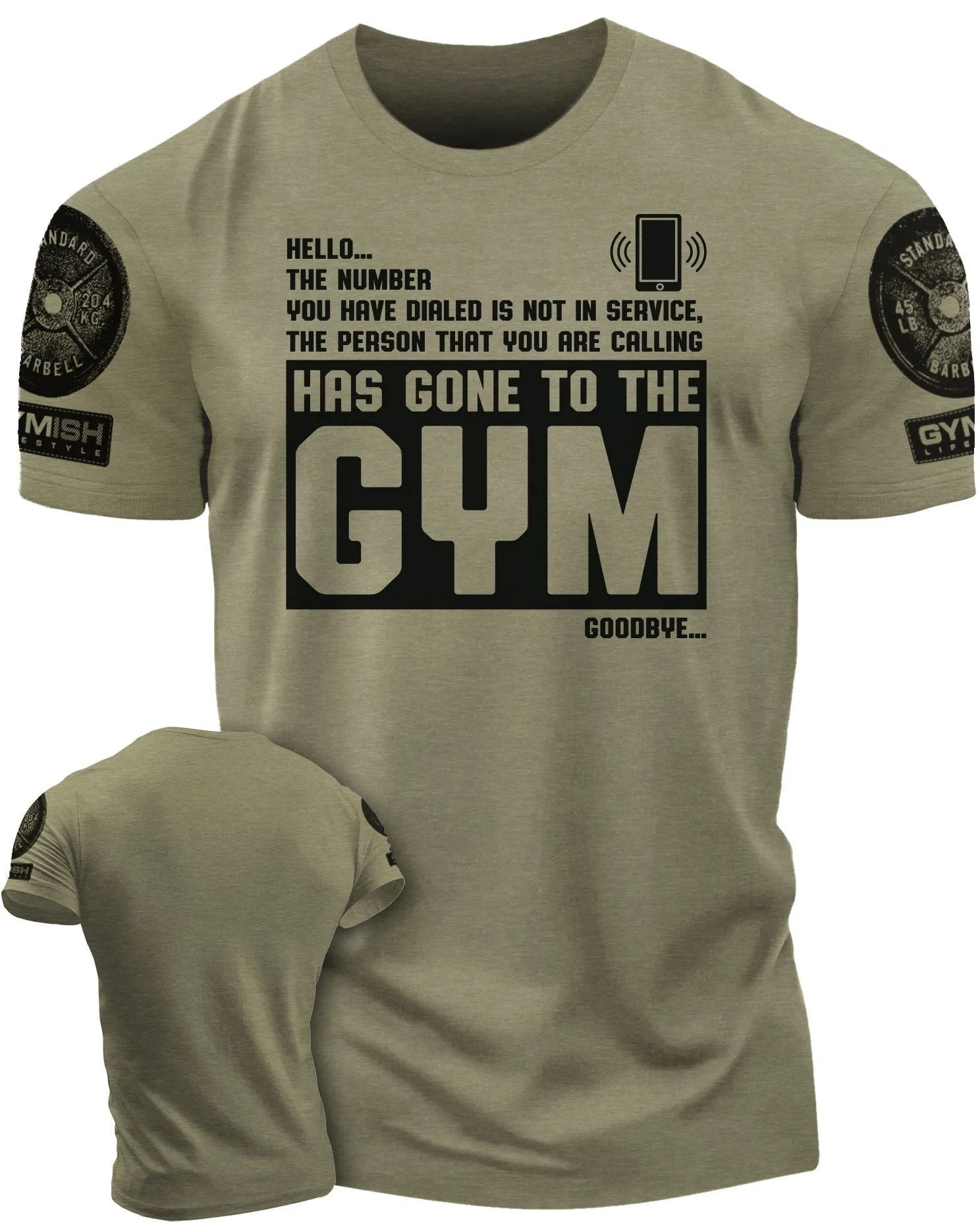 059. Hello... Goodbye Funny Motivational Workout Gym T-Shirt for Men