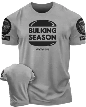 060. Bulking Season Funny Motivational Workout Gym T-Shirt for Men