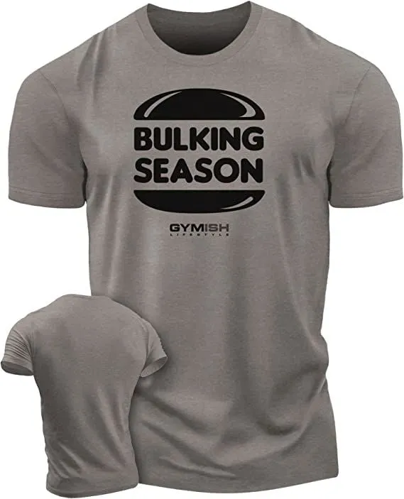 060. Bulking Season Funny Motivational Workout Gym T-Shirt for Men