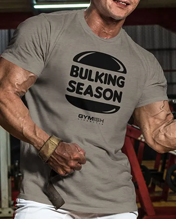 060. Bulking Season Funny Motivational Workout Gym T-Shirt for Men