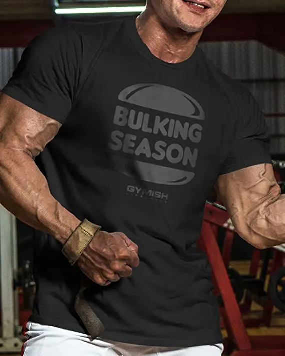 060. Bulking Season Funny Motivational Workout Gym T-Shirt for Men