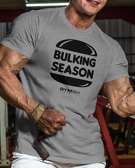 060. Bulking Season Funny Motivational Workout Gym T-Shirt for Men