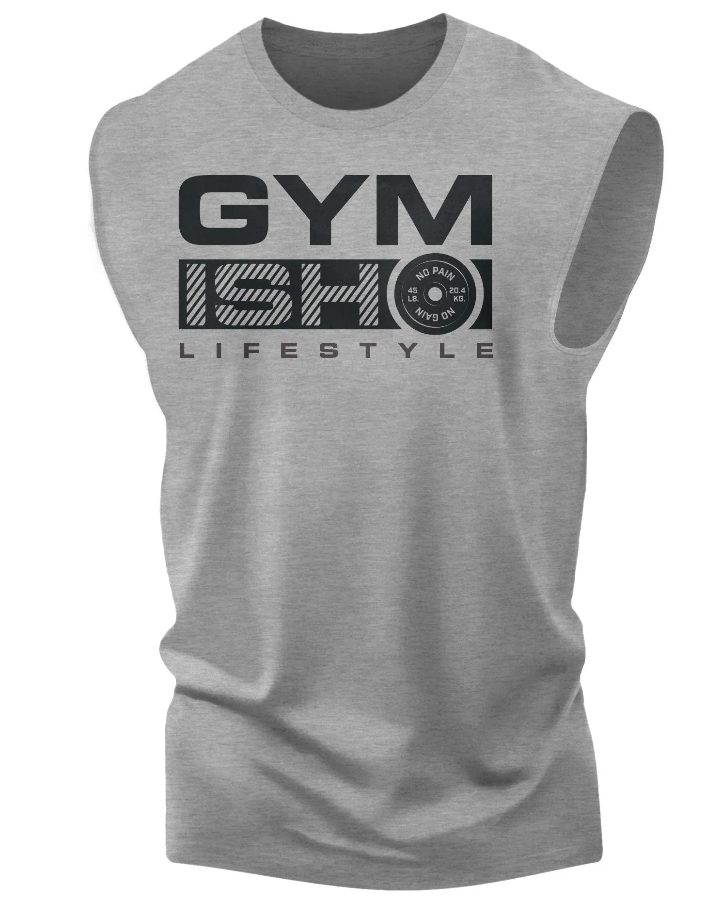 068. Gymish Lifestyle Funny Workout Muscle Tank Top for Men
