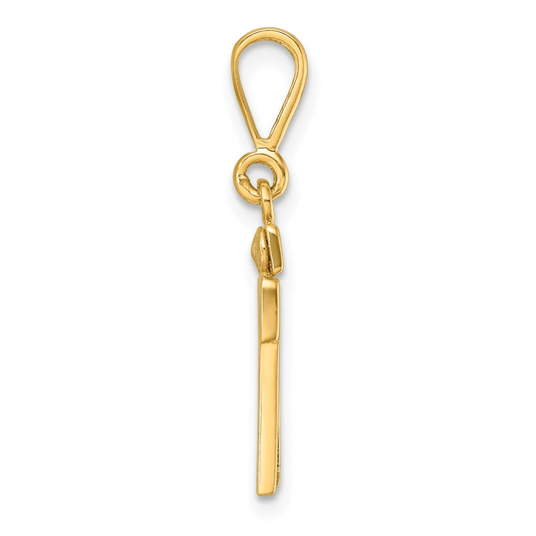 14k yellow gold small polished number 16 charm